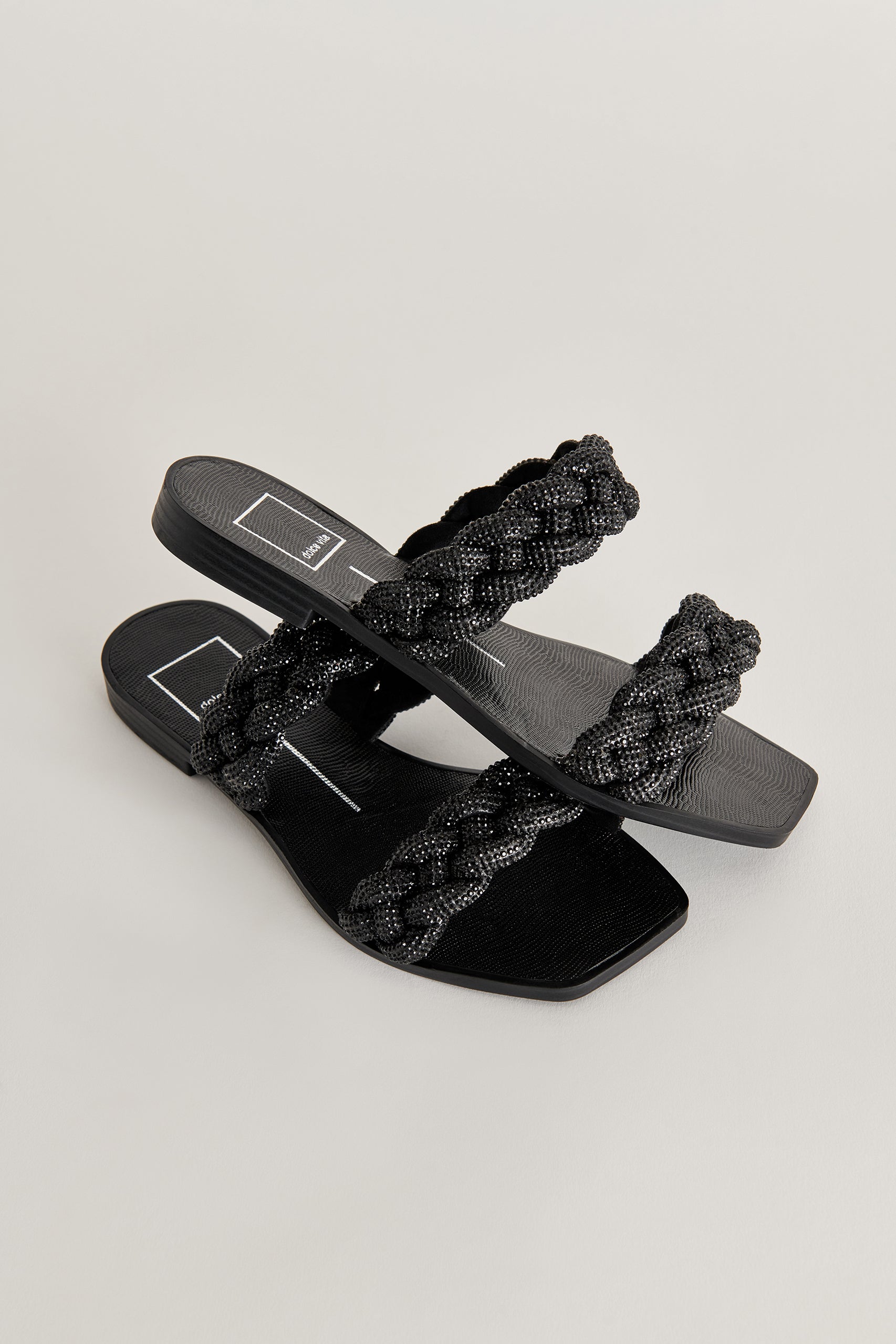 Re:vita INDY Rhinestone Sandals for Women - Black Sparkly Gladiator Sandals with Rhinestones | Perfect for Weddings, Parties & Summer Outfits