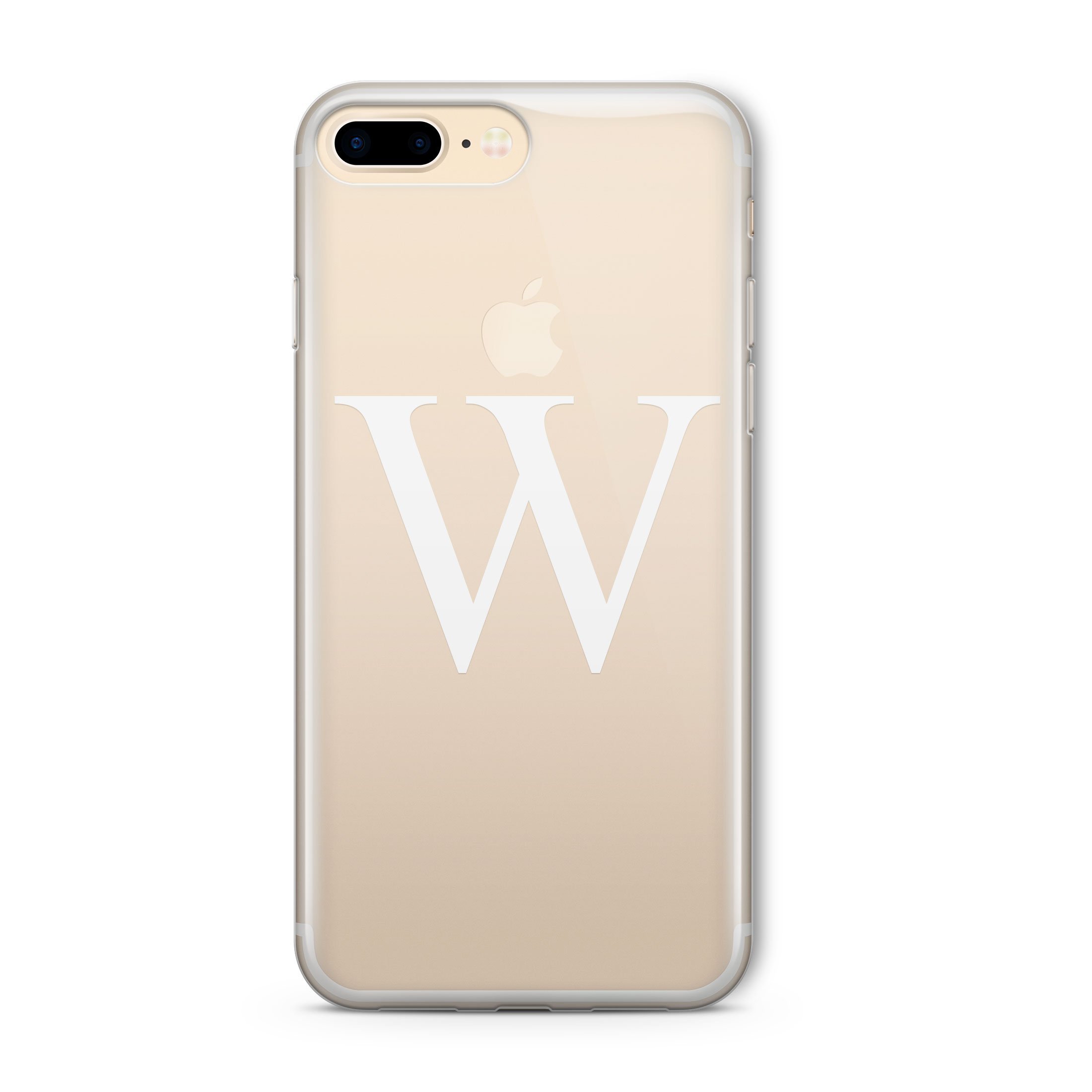 Custom Clear & Opaque Monogram Phone Case for iPhone 7 Plus - Personalized Initial/Word Design - Perfect for Gifts, Everyday Protection & Style