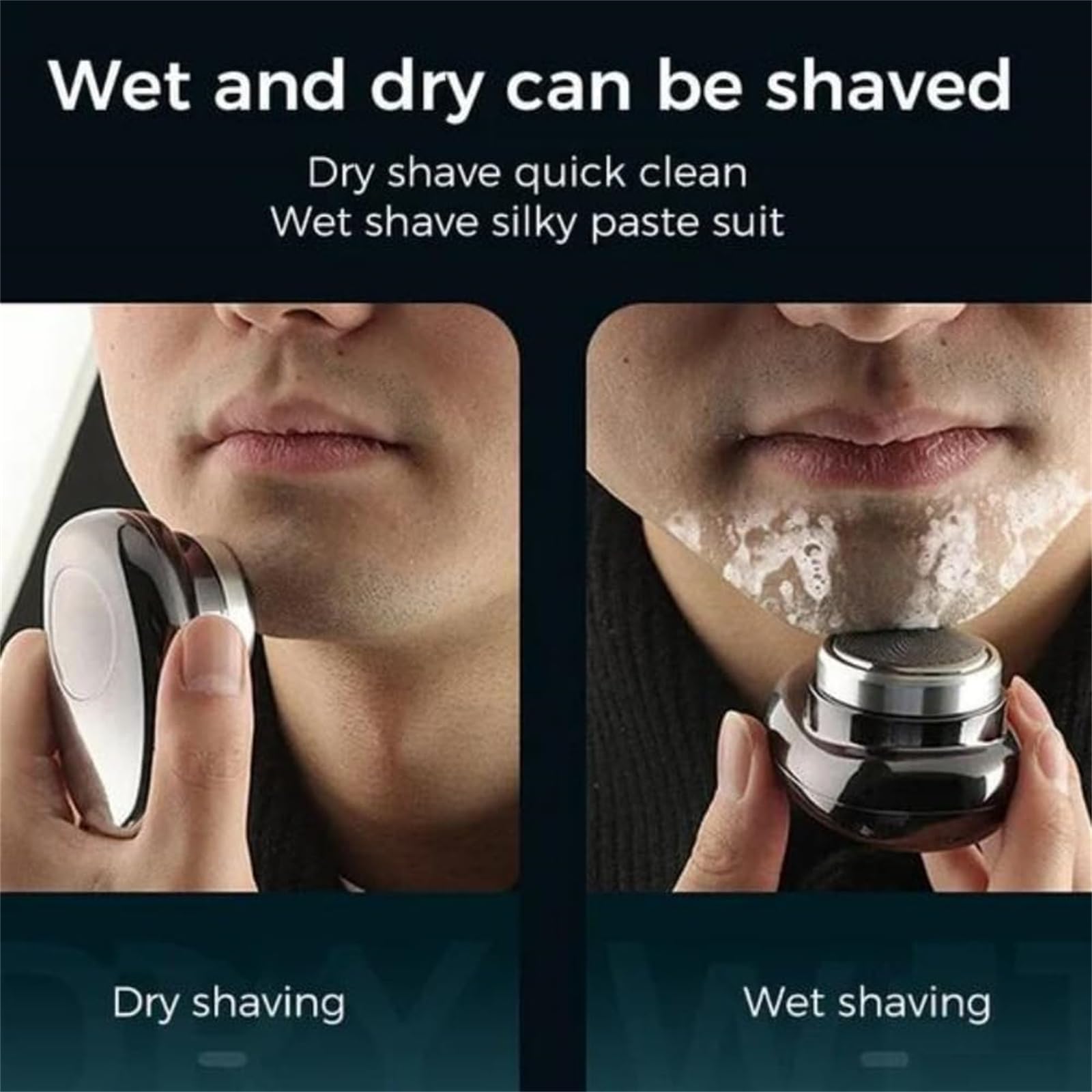 Pyrinov Electric Razor - Mini Portable Shaver with Magnetic Dual Blades, Waterproof & Travel-Friendly for Men - Perfect for Home, Office & On-the-Go Grooming