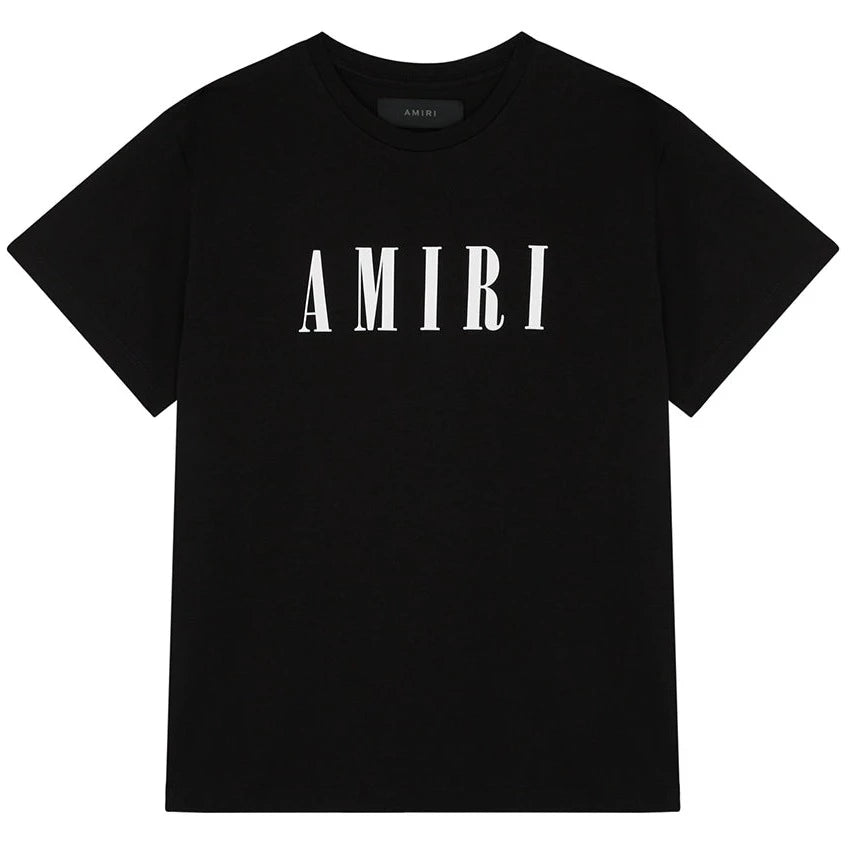 Amiri Kids Black Logo T-Shirt - Stylish Graphic Tee for Boys & Girls - Perfect for Casual Wear, School & Playdates