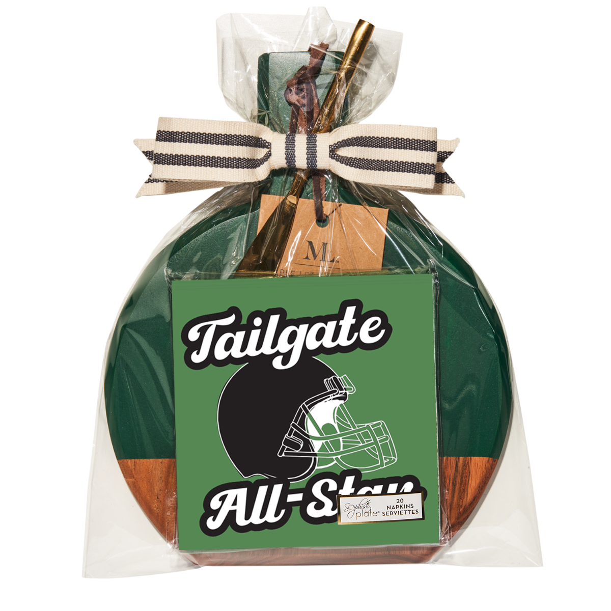 9.75 x 8 Inch Premium Tailgate Board Gift Kit - Perfect for Football Parties, Picnics & Outdoor Events