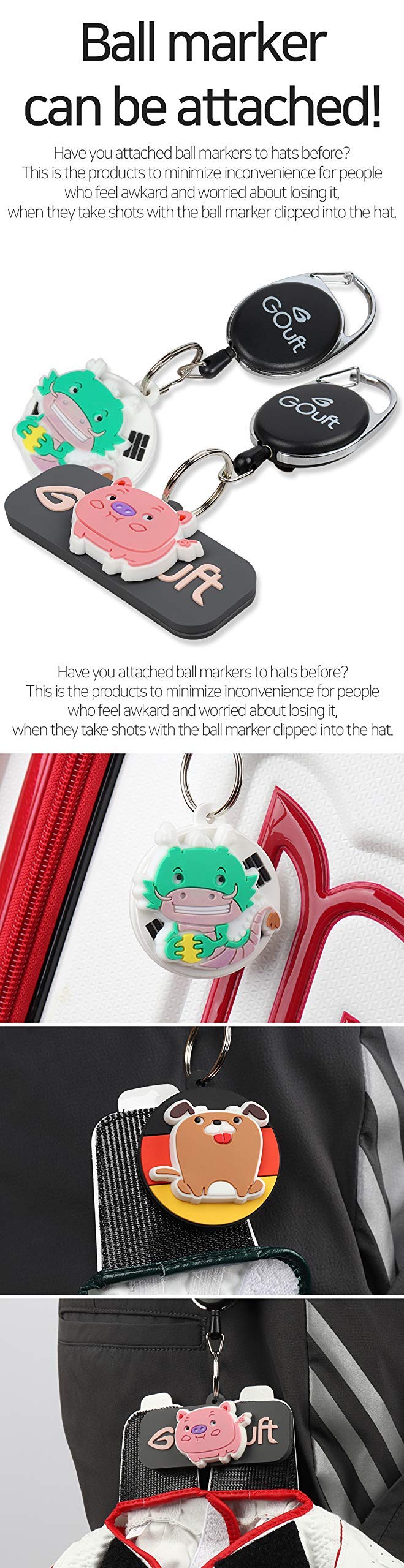Premium Golf Ball Marker & Glove Holder - Magnetic Golf Accessories for Easy Storage | Perfect for Golf Bags, Carts & On-Course Convenience