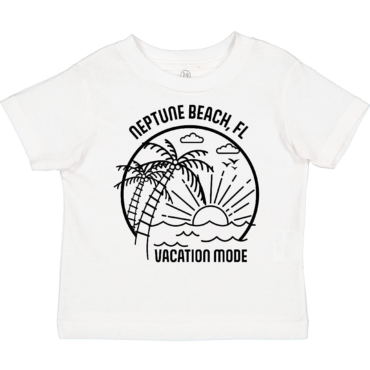 Inktastic Summer Vacation Mode Neptune Beach Florida Toddler T-Shirt - Cute Graphic Tee for Boys & Girls - Perfect for Beach Trips, Family Vacations & Summer Outfits