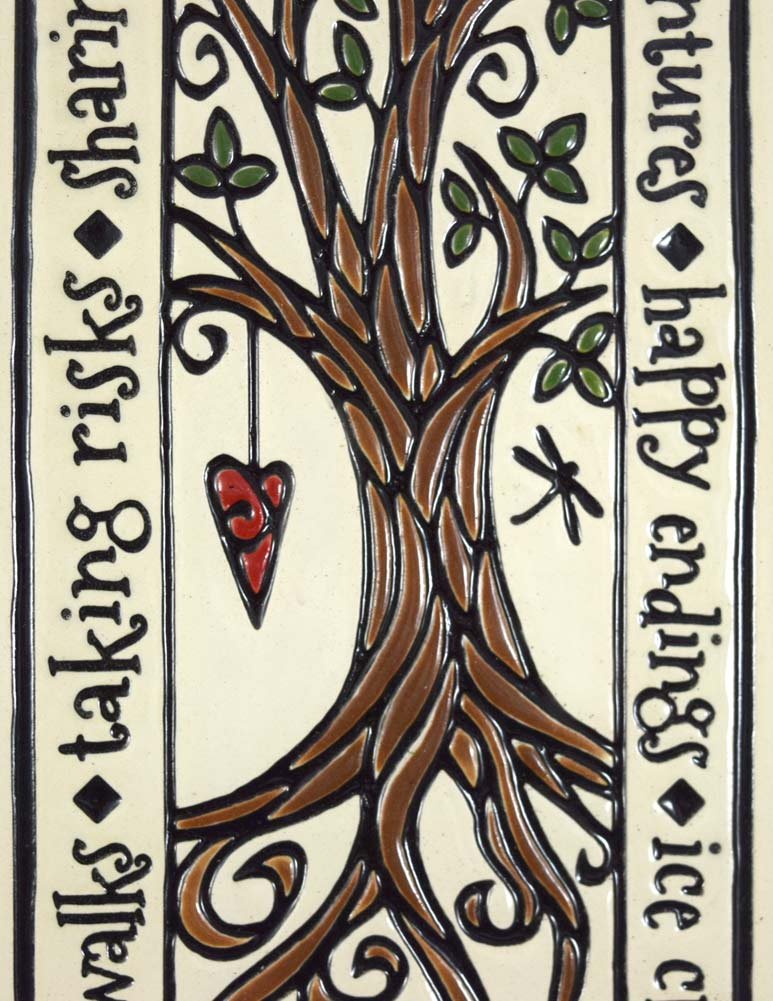 Tree of Life Inspirational Ceramic Quote Plaque - 8.25 Inches, American Made, Perfect for Home Decor, Office Inspiration, or Gift Giving