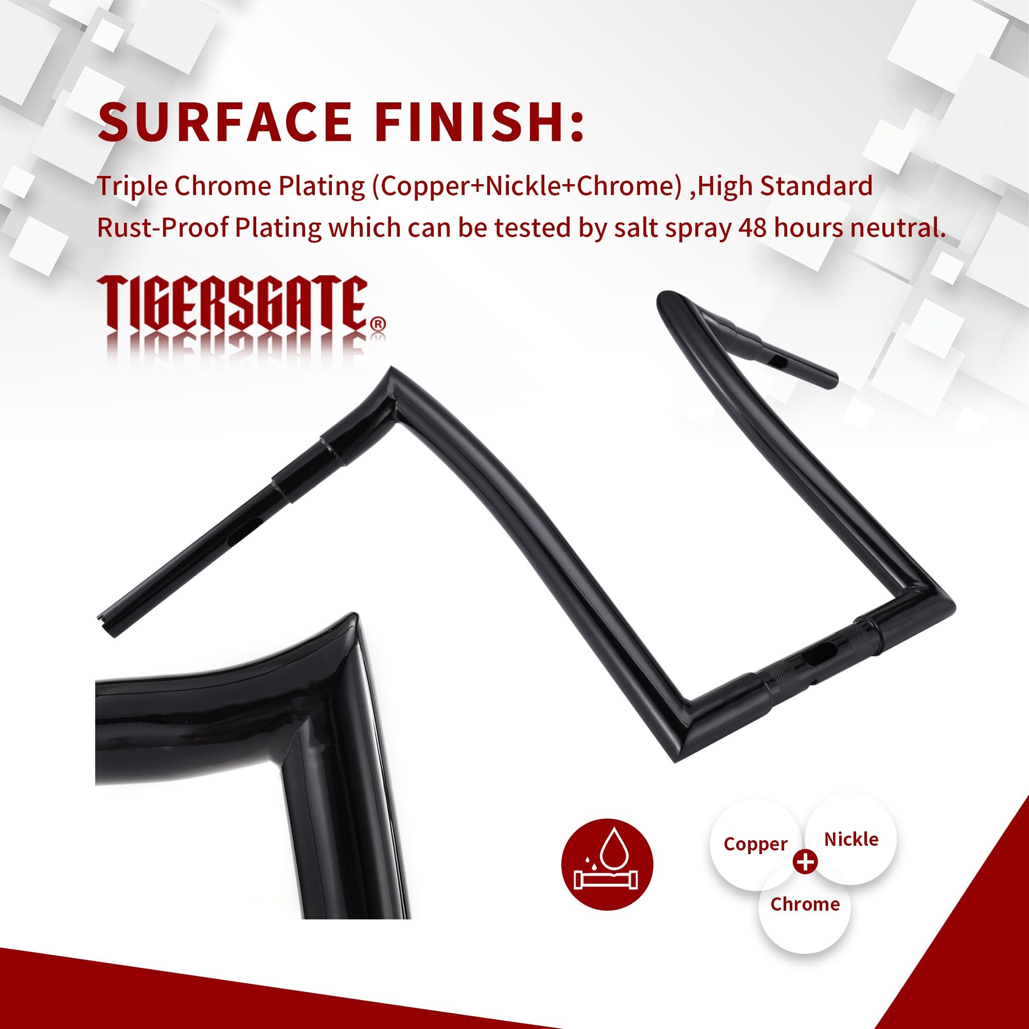 Gloss Black 1.5 Inch Fat Ape Hanger Handlebars - 16 Inch Rise - Easy Wiring - Compatible with Harley Davidson 2015-2023 Road Glide, Road Glide Special & Road Glide Ultra - Perfect for Custom Motorcycle Upgrades & Comfortable Long Rides
