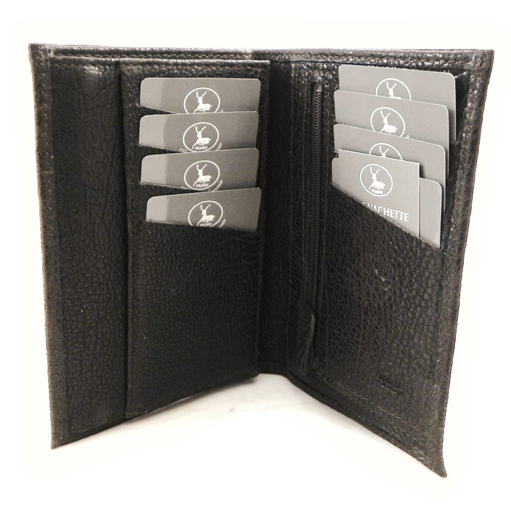 Frandi Genuine Leather Wallet for Men - Brown Cosmos Destroyed Finish - Stylish & Durable RFID Blocking Bifold Wallet for Everyday Use & Travel