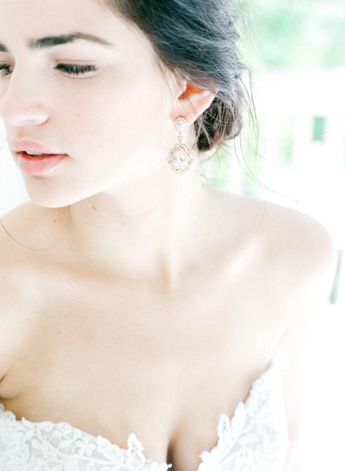 ANAIS Drop Earrings for Women - Elegant Dangle Earrings with Crystal Beads, Perfect for Parties, Weddings & Everyday Wear