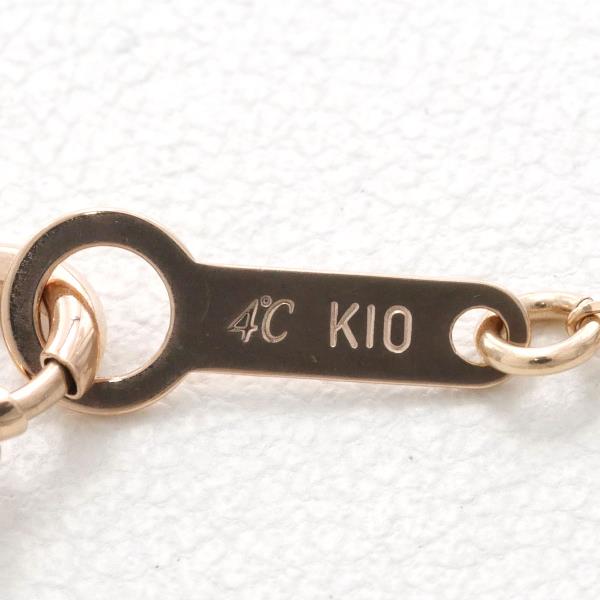 4℃ K10PG Pink Gold Zirconia Necklace for Women - Elegant Cubic Zirconia Pendant Jewelry Gift for Anniversary, Valentine's Day & Special Occasions