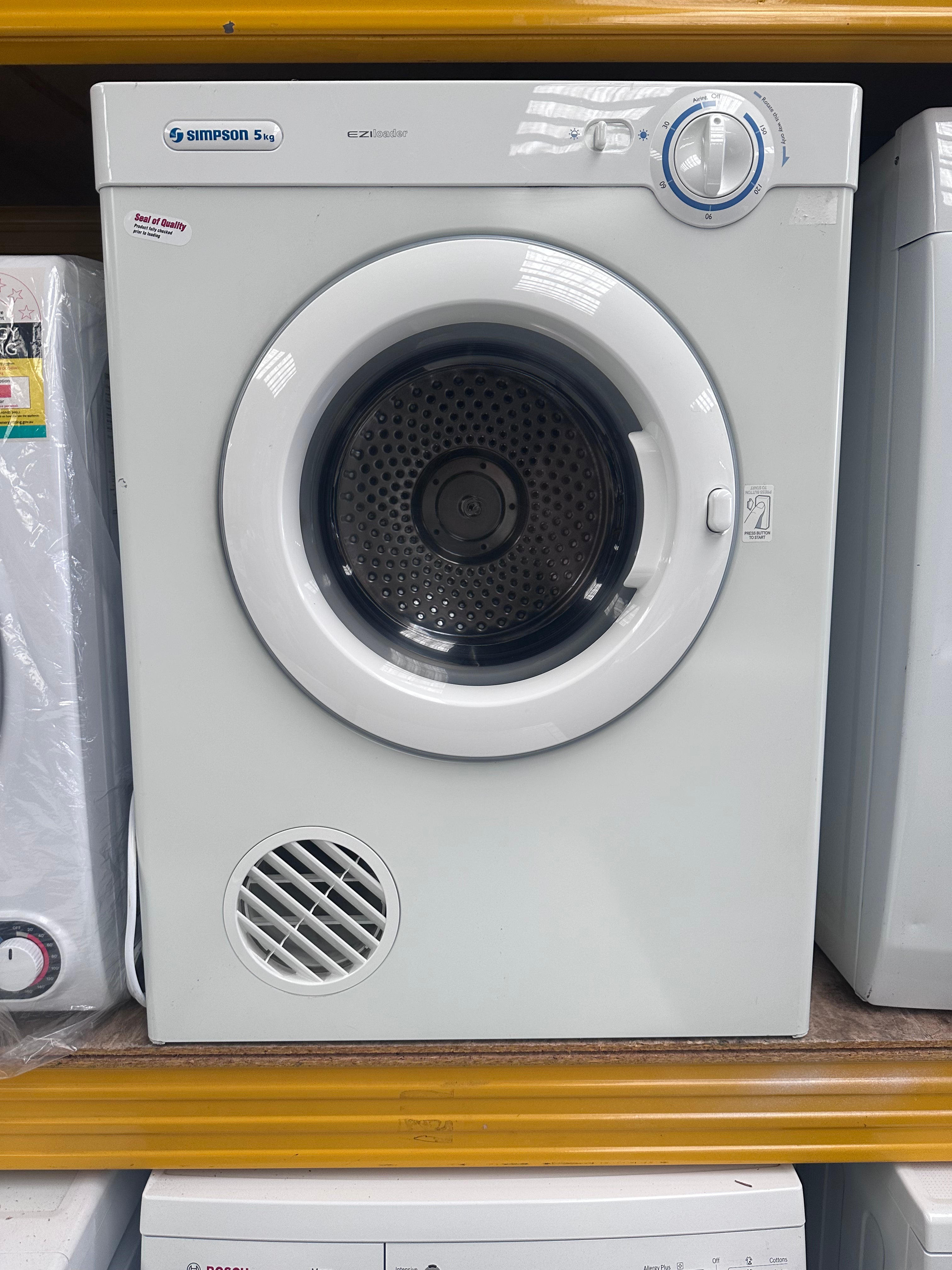 Simpson 5kg Compact Clothes Dryer | Energy Efficient & Quiet | Refurbished with Warranty | Perfect for Apartments, Dorms & Small Laundry Spaces