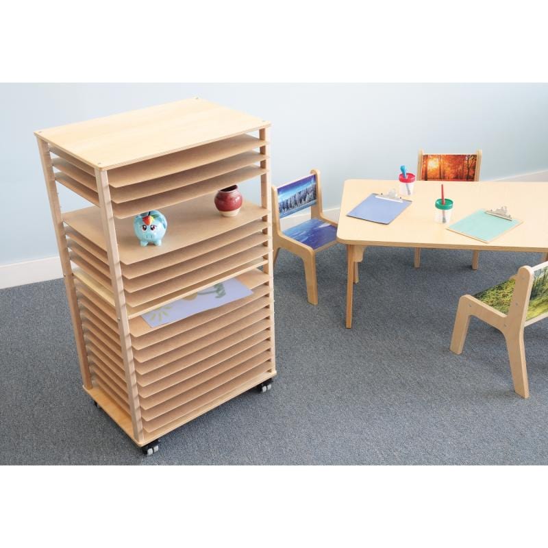 Portable Mobile Art Drying Rack for Paintings & Drawings - Perfect for Artists, Students & Classrooms - Dries 12+ Artworks at Once