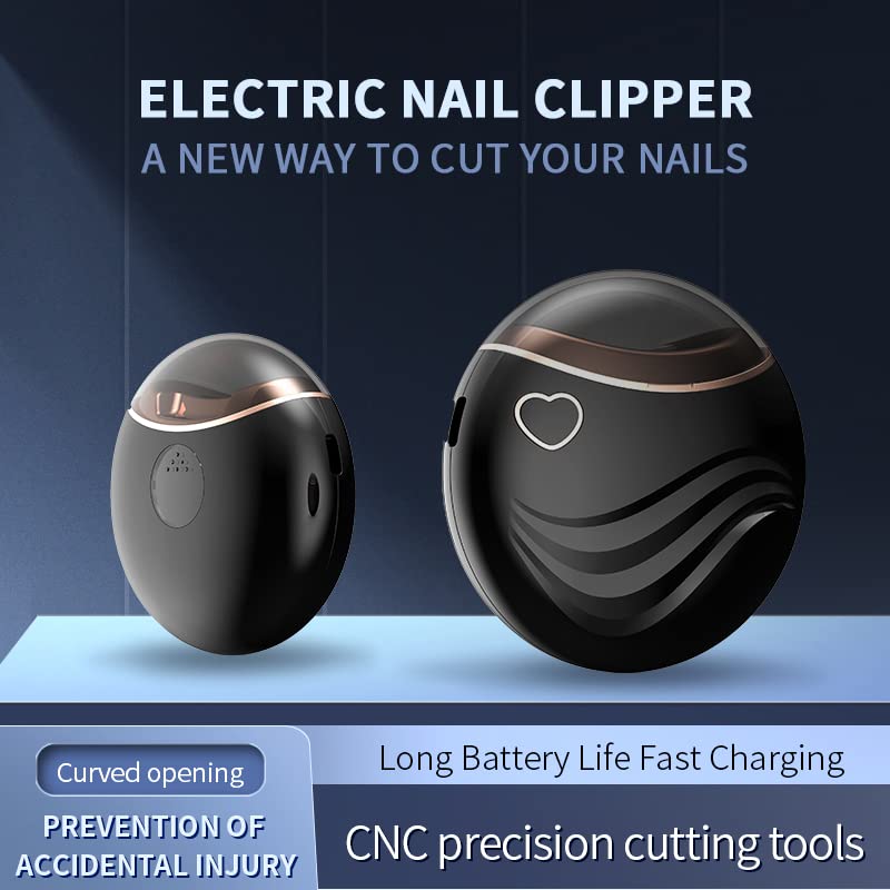 Automatic Electric Nail Clippers for Adults & Kids - Cordless Rechargeable Nail Trimmer with One-Touch Operation, Low Noise Design & Built-in Nail Catcher - Portable Nail Care Kit for Home, Travel, Salon (Red) - Perfect for Daily Grooming, Manicures & Pedicures