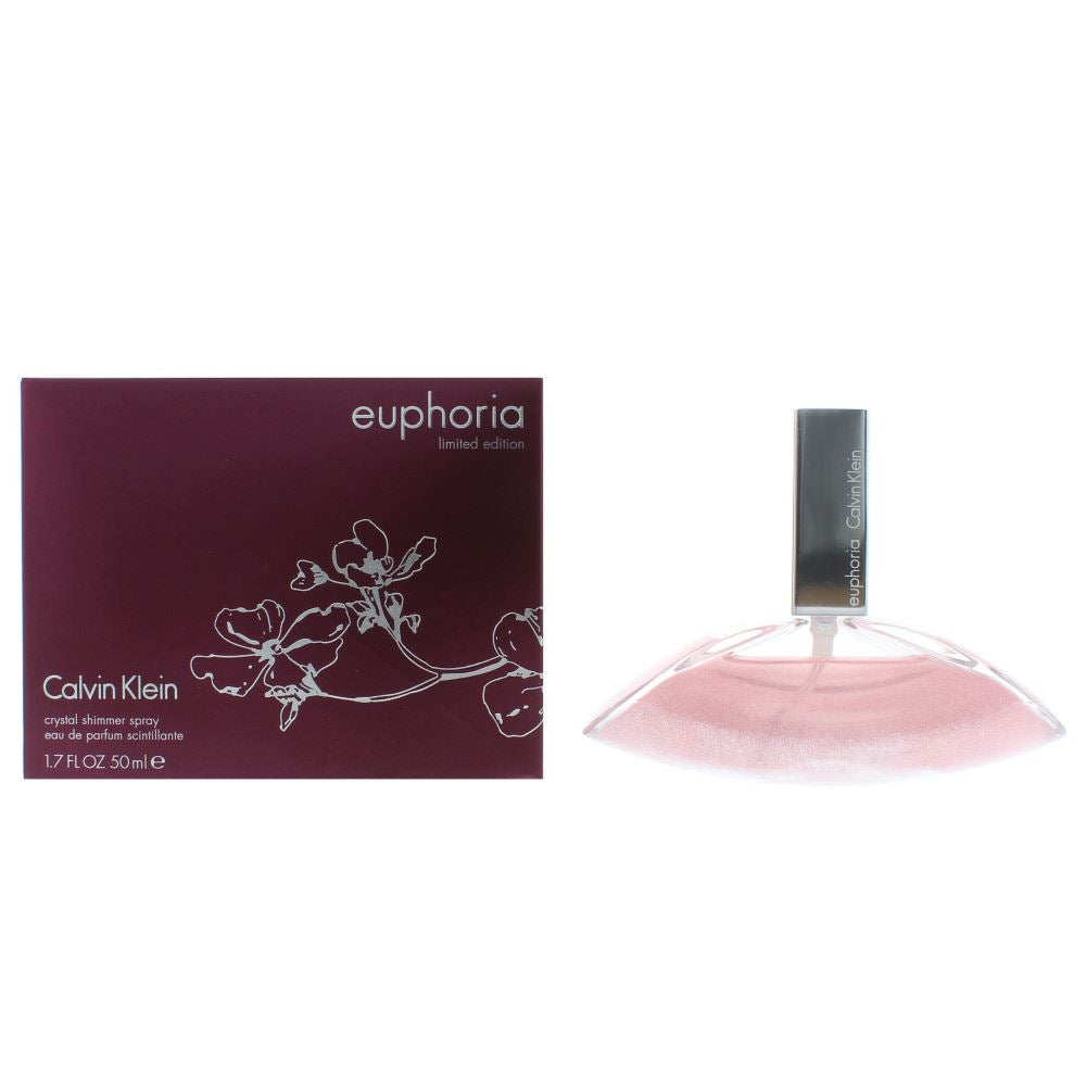 Calvin Klein CK Euphoria Crystal Shimmer Spray 50ml EDP for Women - Sparkling Floral Fragrance for Date Night & Special Occasions