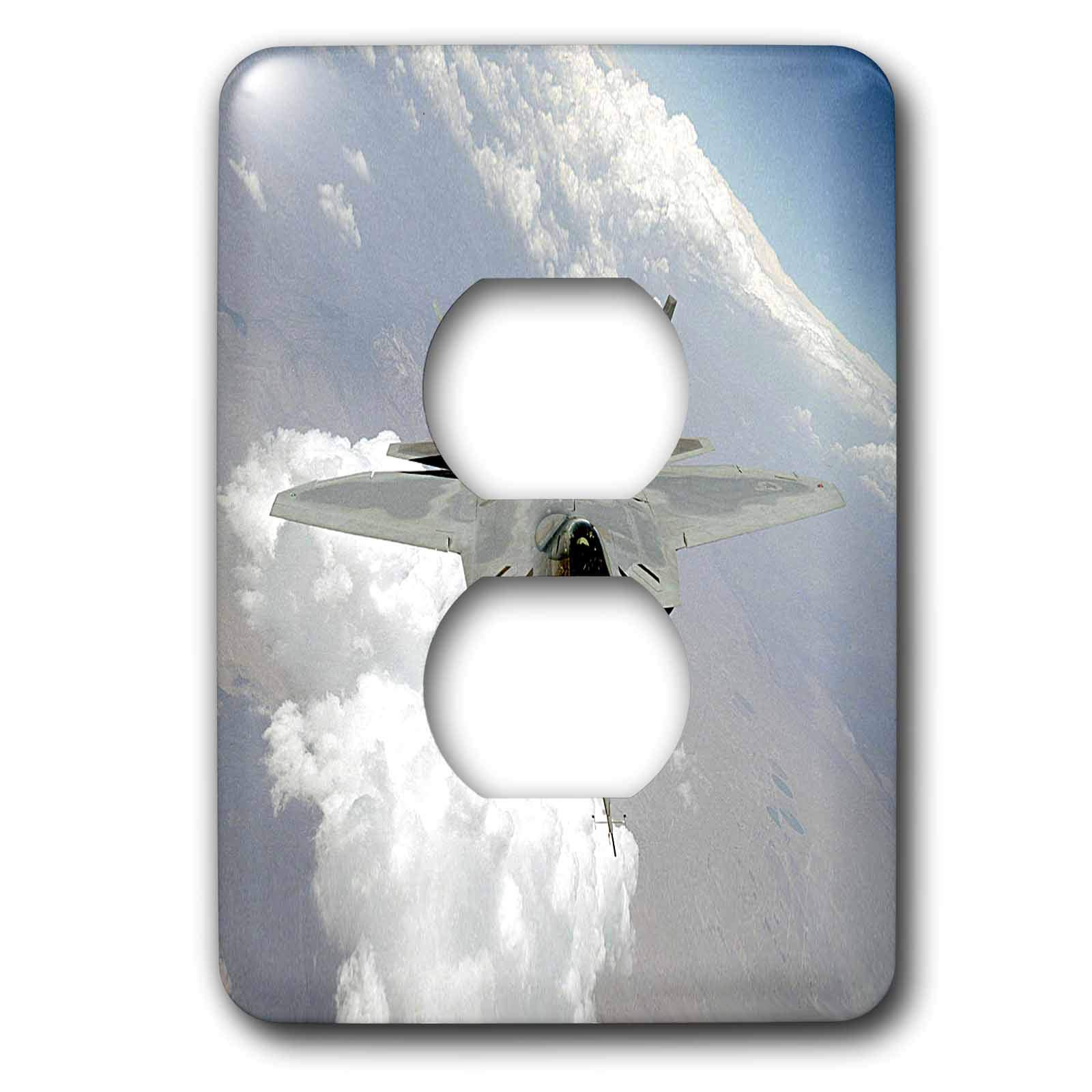 3D Rose Air Force Themed 2 Plug Outlet Cover - Patriotic Decor for Home & Office - Perfect for Military Enthusiasts and American Pride Displays