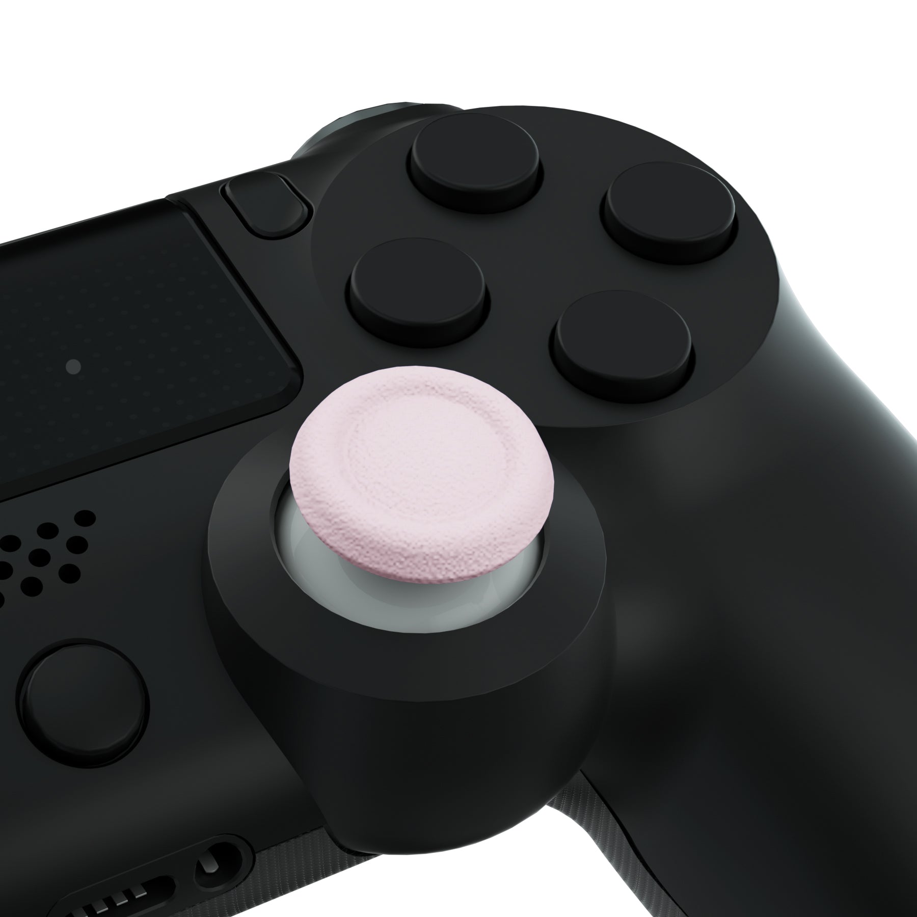 eXtremeRate Cherry Blossom Pink & White Dual Color 3D Replacement Joystick Thumbsticks for PS4 Slim/Pro Controller - Includes Phillips Screwdriver | Enhanced Grip for Gaming | Perfect for FPS, Racing & Action Games (Model P4J0129)