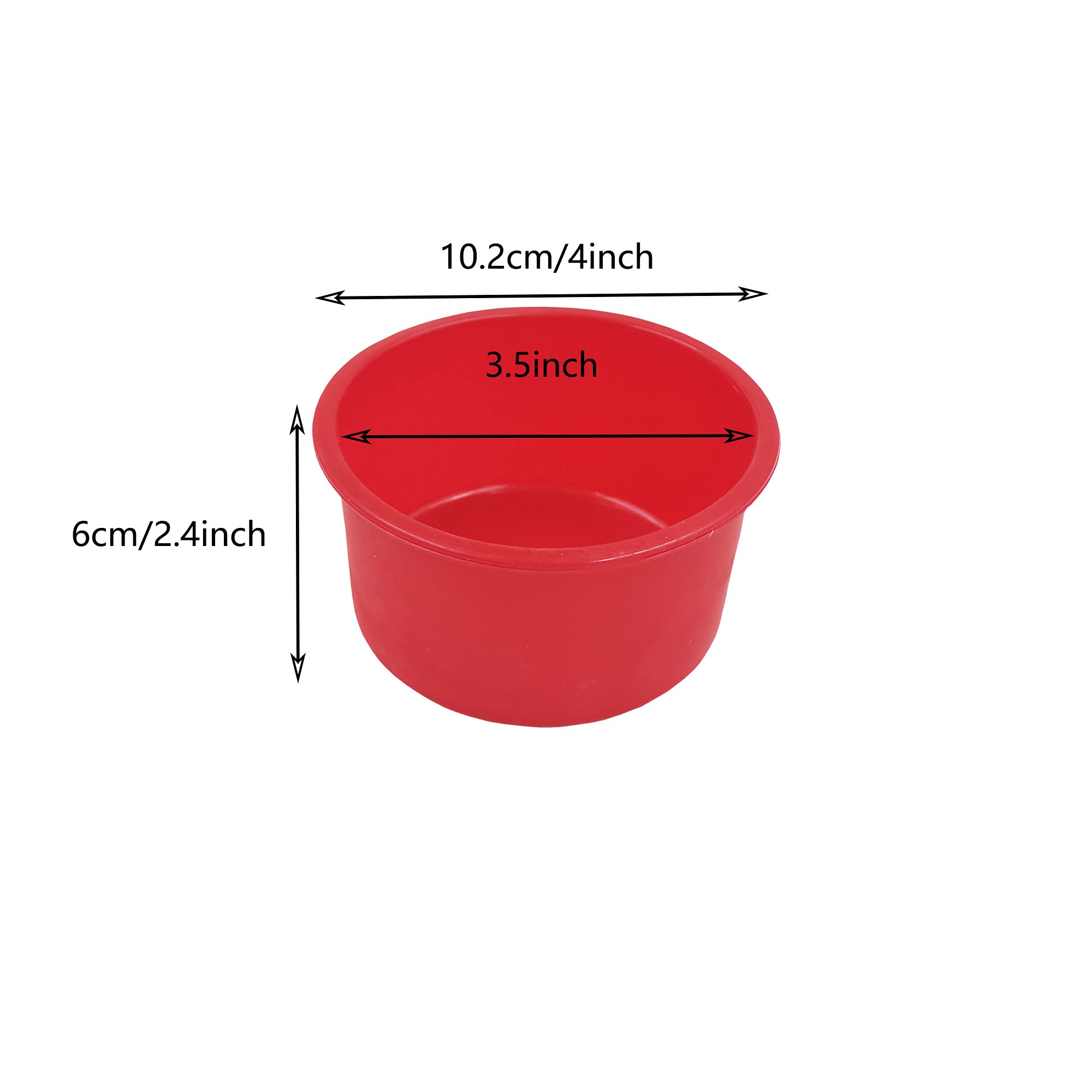 4 Inch Round Silicone Cake Pan Set of 4 - Non-Stick Baking Molds for Cupcakes, Muffins, Layer Cakes, Cheesecakes & Chiffon Cakes | Perfect for Birthday Parties, Holiday Baking & Home Dessert Making