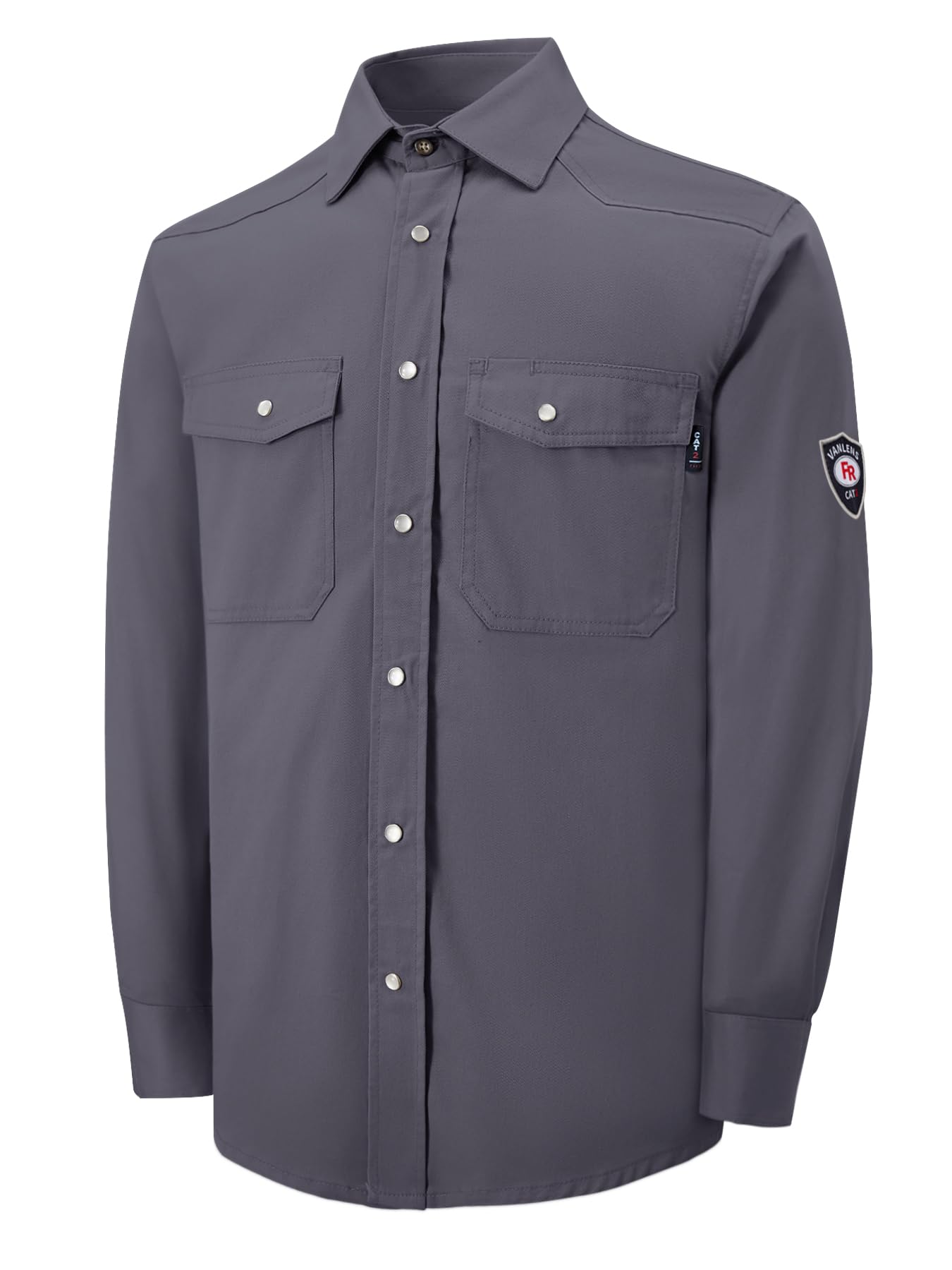 FR Shirts for Men - Flame Resistant Welding Shirts with CAT/HRC2 Rating - Button Down Work Shirts for Construction & Industrial Safety