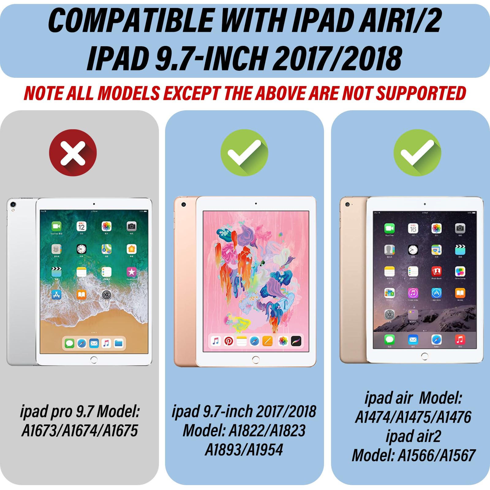 Premium iPad Case Compatible with iPad 6th/5th Gen (2018/2017), iPad Air 2/Air 1, 9.7 Inch - Shockproof TPU Back with Pencil Holder & Auto Sleep/Wake Feature - Western Cow Print Design for School, Office & Travel Protection