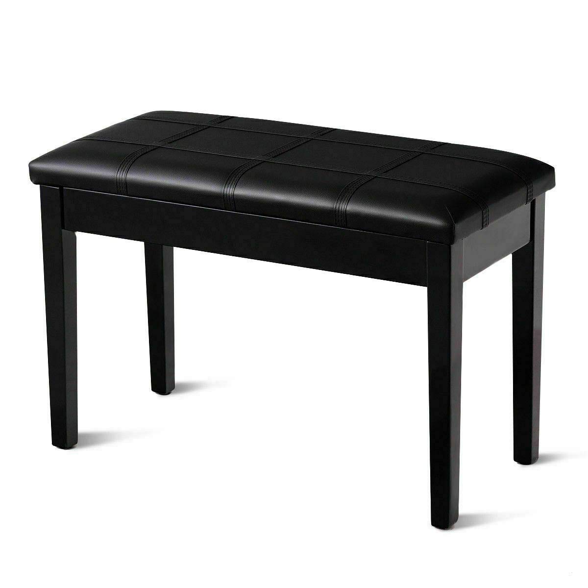 Premium Leather Piano Bench with Storage - Adjustable Height Padded Seat for Keyboard, Organ & Concert - Sturdy Wooden Frame - Perfect for Home, Studio & Music Classrooms