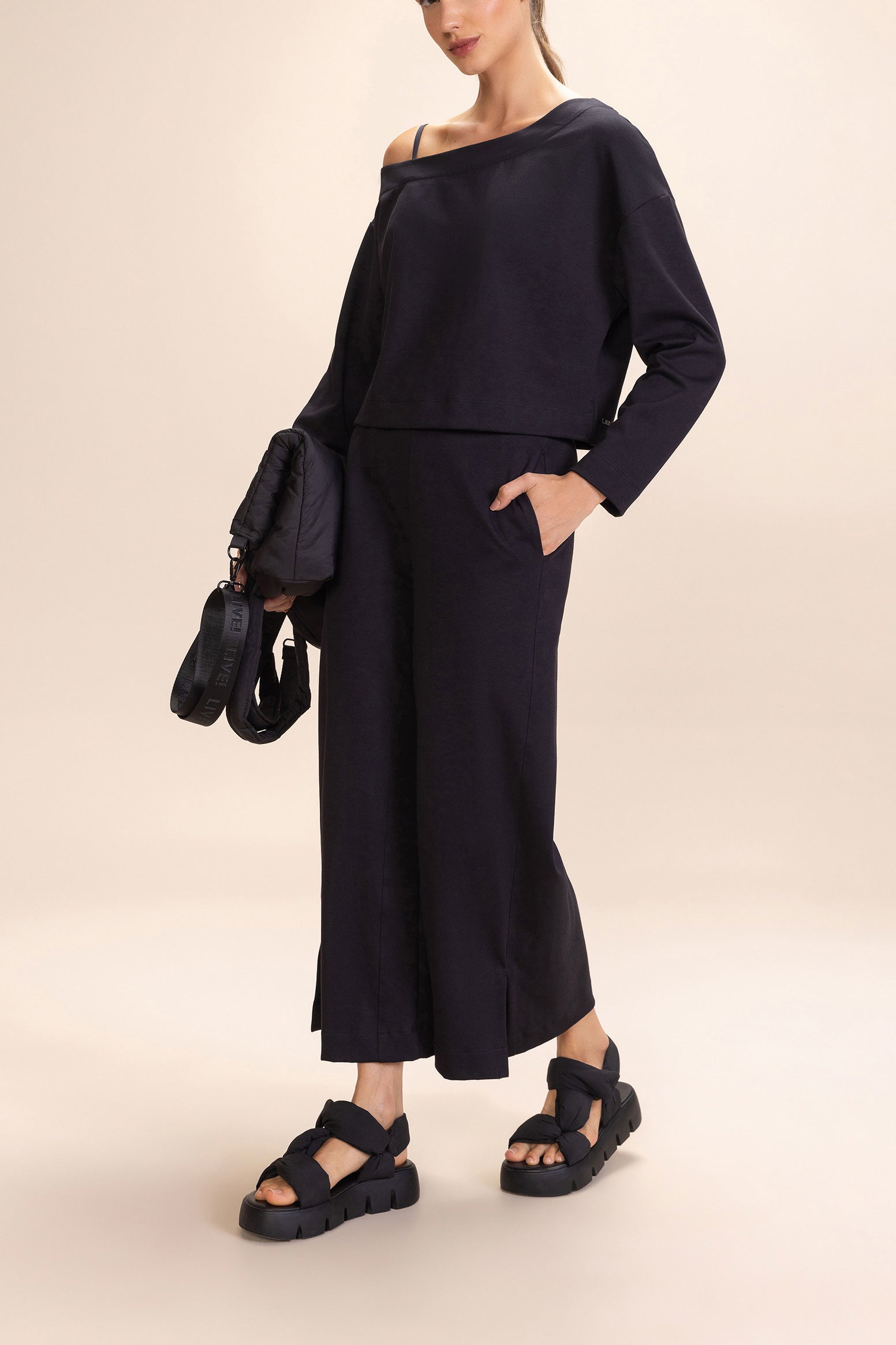 Galax Knit Wide Leg Pants for Women - Stretchy High Waist Comfortable Lounge Pants - Perfect for Yoga, Travel & Casual Wear