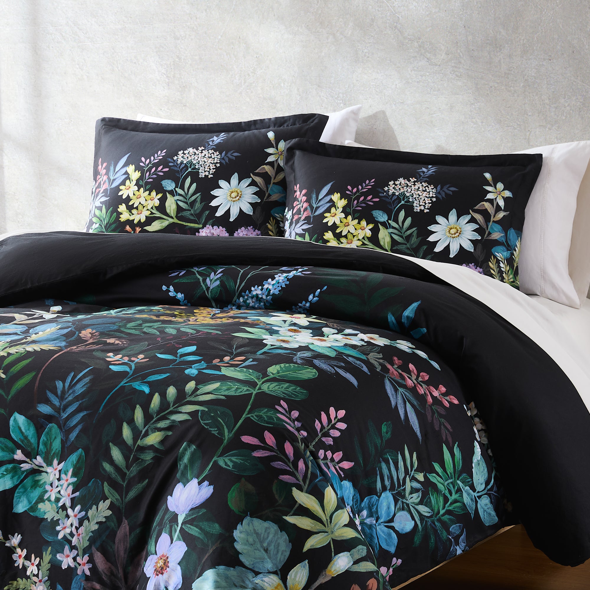 Fantasy Floral Cotton Duvet Cover Set - Queen Size 3-Piece Bedding Set with Pillowcases | Soft Breathable Bed Sheet for Girls Women Teens | Perfect for Spring Summer Bedroom Decor & Guest Room