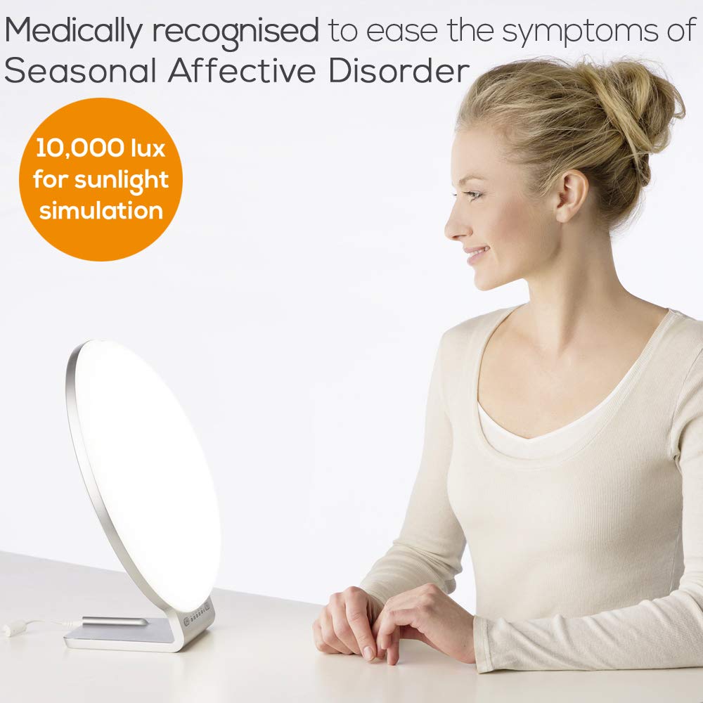 Beurer TL70 LED SAD Light Therapy Lamp - 10,000 Lux UV-Free Daylight Lamp for Seasonal Affective Disorder (SAD) | Compact Tabletop Design | Medically Certified White Light | Perfect for Home, Office & Winter Blues Relief