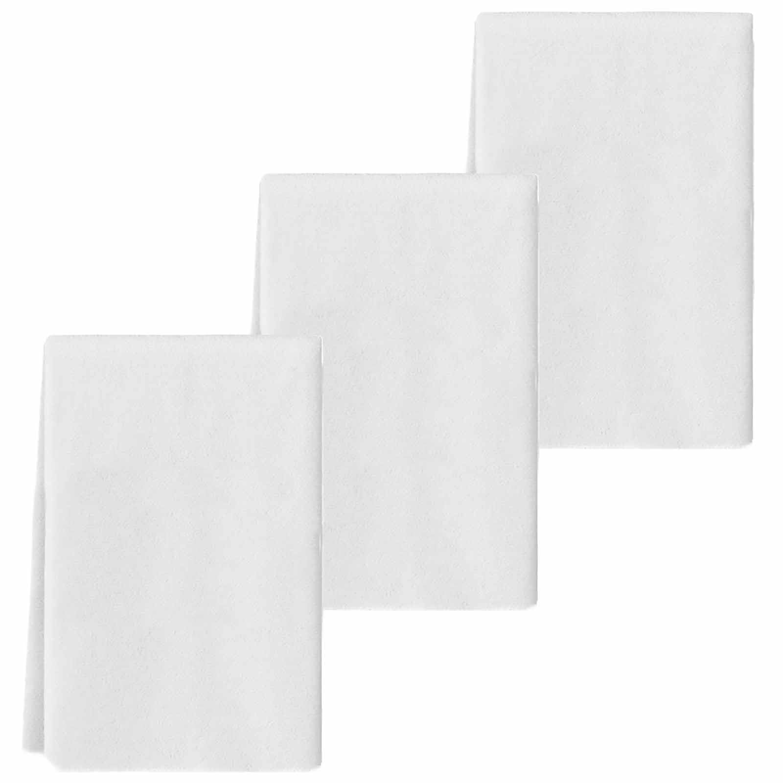 Premium White Kitchen Towel Set of 3 - Ultra Soft Absorbent Microfiber Hand Towels for Kitchen, Bathroom & Bar - Reusable, Washable & Fast Drying Cleaning Cloths - Perfect for Cooking, Cleaning & Home Decor
