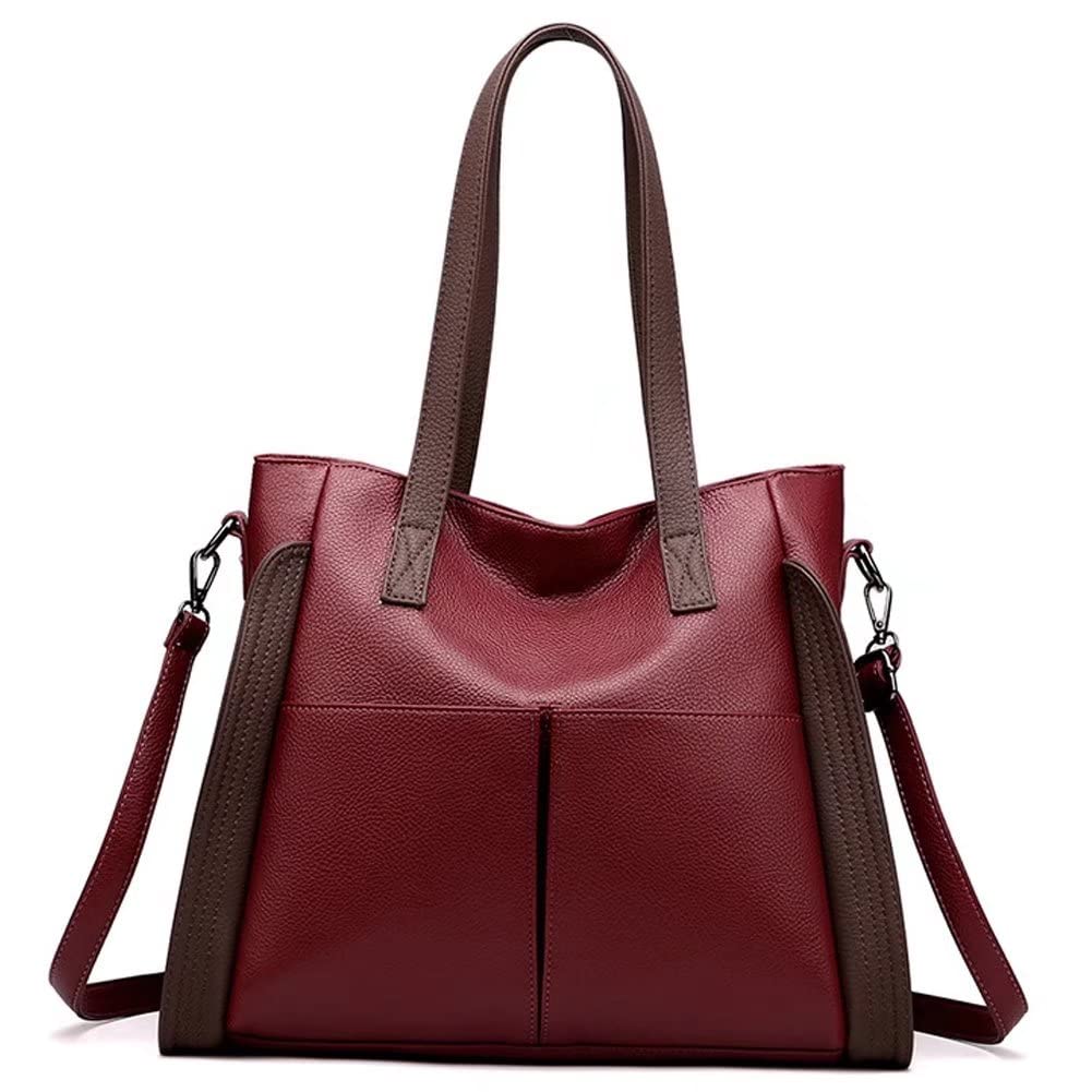 Mudono Women's Top Handle Shoulder Bag - PU Leather Crossbody Tote Purse with Large Capacity, Retro Style Handbag for Work, Travel & Daily Use
