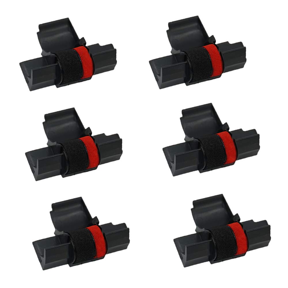 Printerfield IR-40T (6 Pack) Compatible Calculator Printer Ribbons - Black & Red Ink Roller Replacement for Casio, Sharp & More | Perfect for Office, Retail & Accounting Use