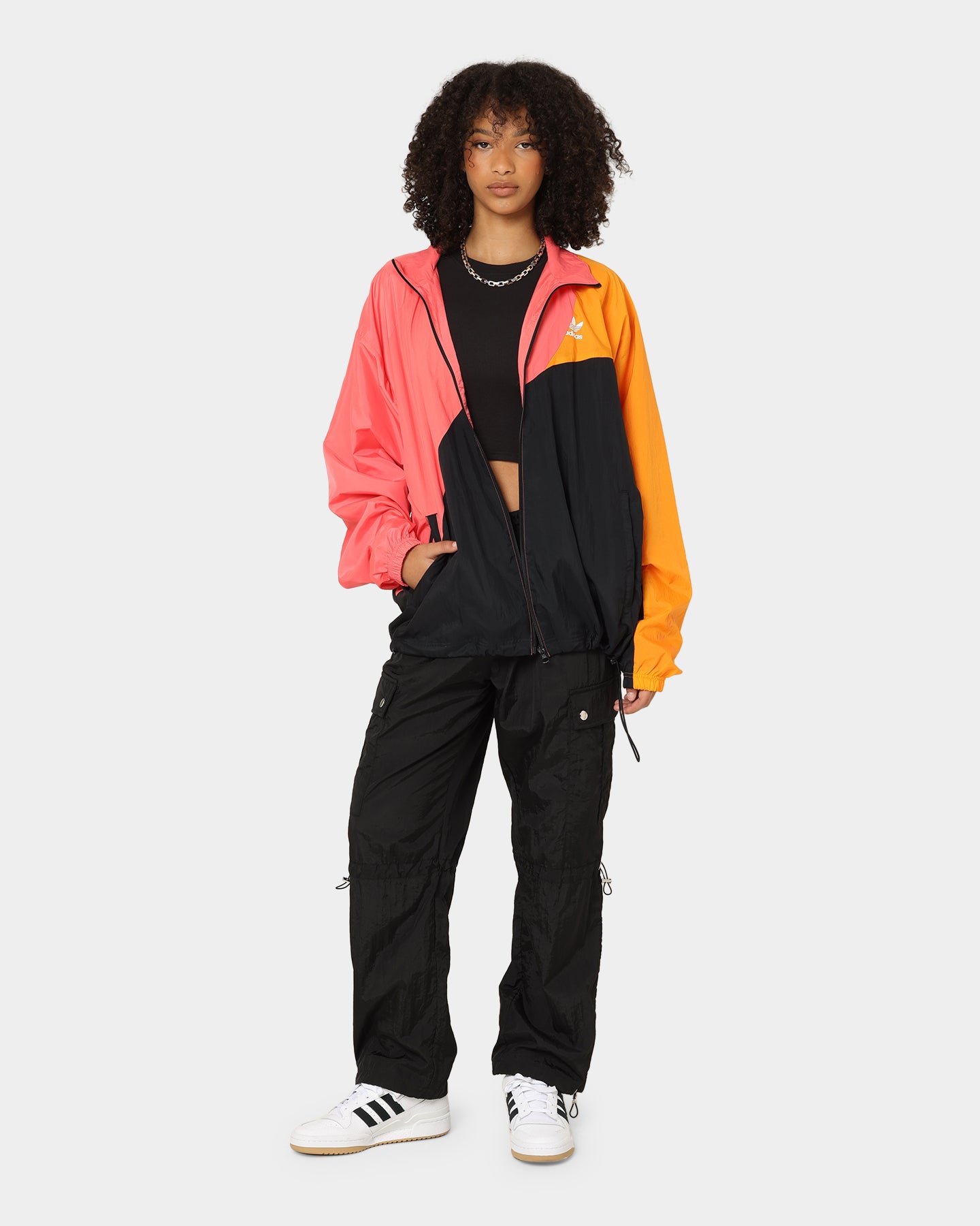 Adidas Adicolor Colorblock Track Jacket - Black/Semi Turb - Men's Athletic Running Hoodie for Gym & Streetwear Fashion