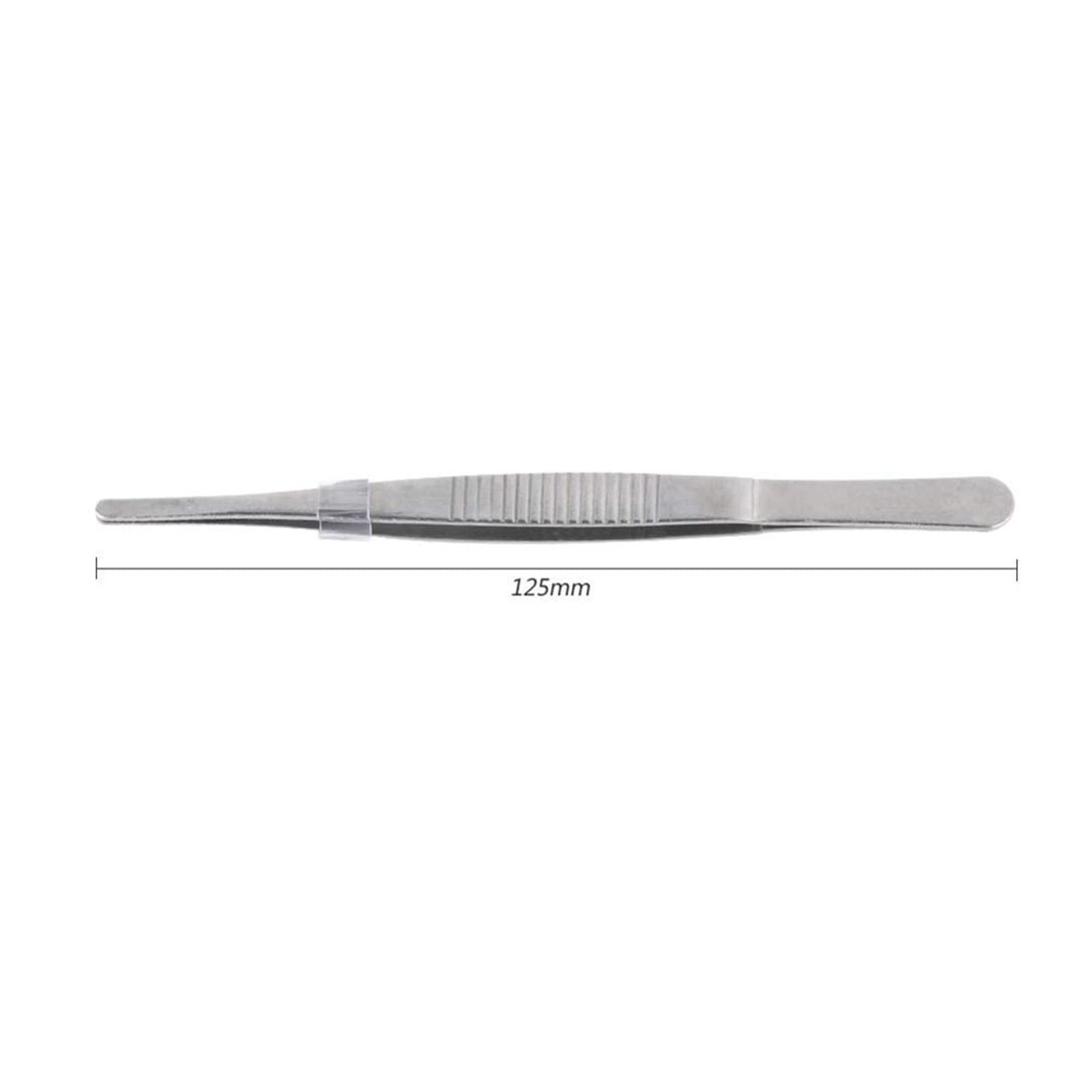 Professional Stainless Steel Hair Removal Tweezers with Blunt Tooth Tip - Precision DIY Electronic Craft Tools for Eyebrow Shaping, Splinter Removal & Jewelry Making
