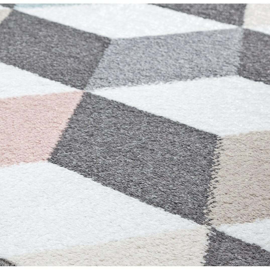 Rugs America Mika Collection MO20A Earl Grey Contemporary Geometric Area Rug 8'x10' - Modern Home Decor for Living Room, Bedroom & Office