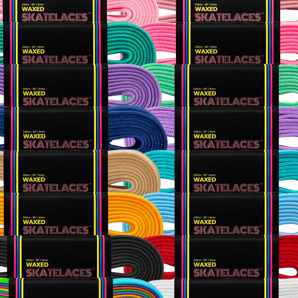 Bont Waxed Skate Laces 8mm (47 Inches) - Durable Hockey & Roller Skate Shoelaces for Enhanced Performance