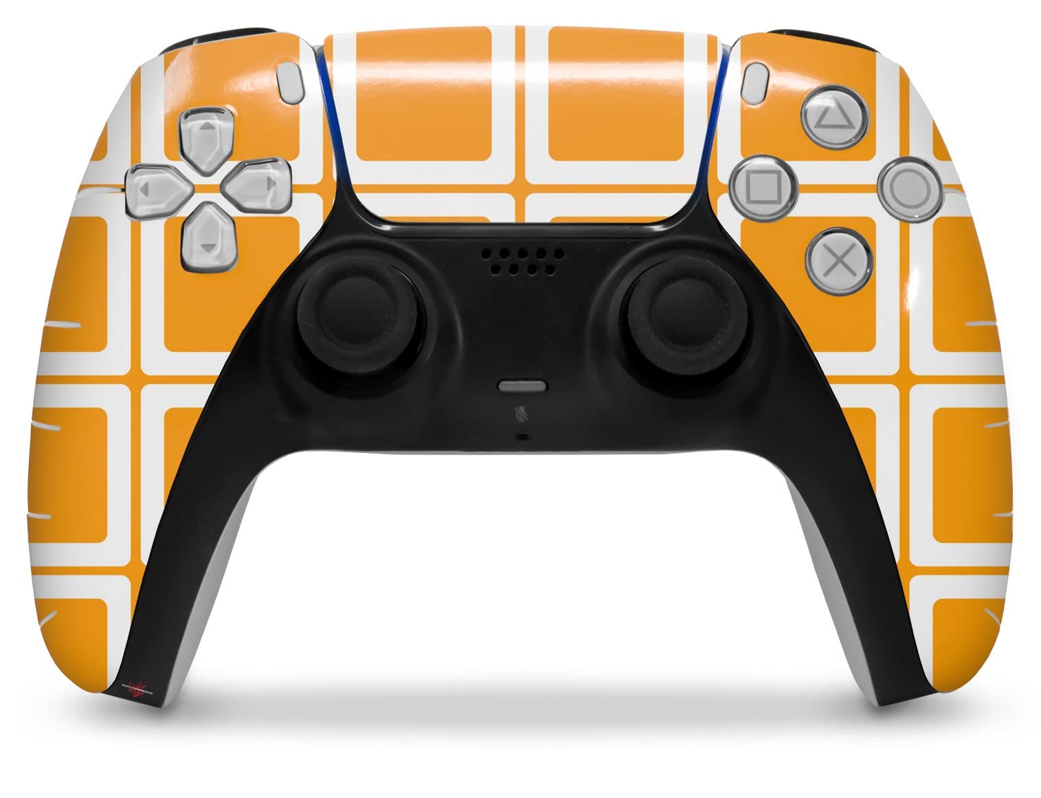 Sony PS5 DualSense Skin Wrap - Squared Orange for Gaming Protection