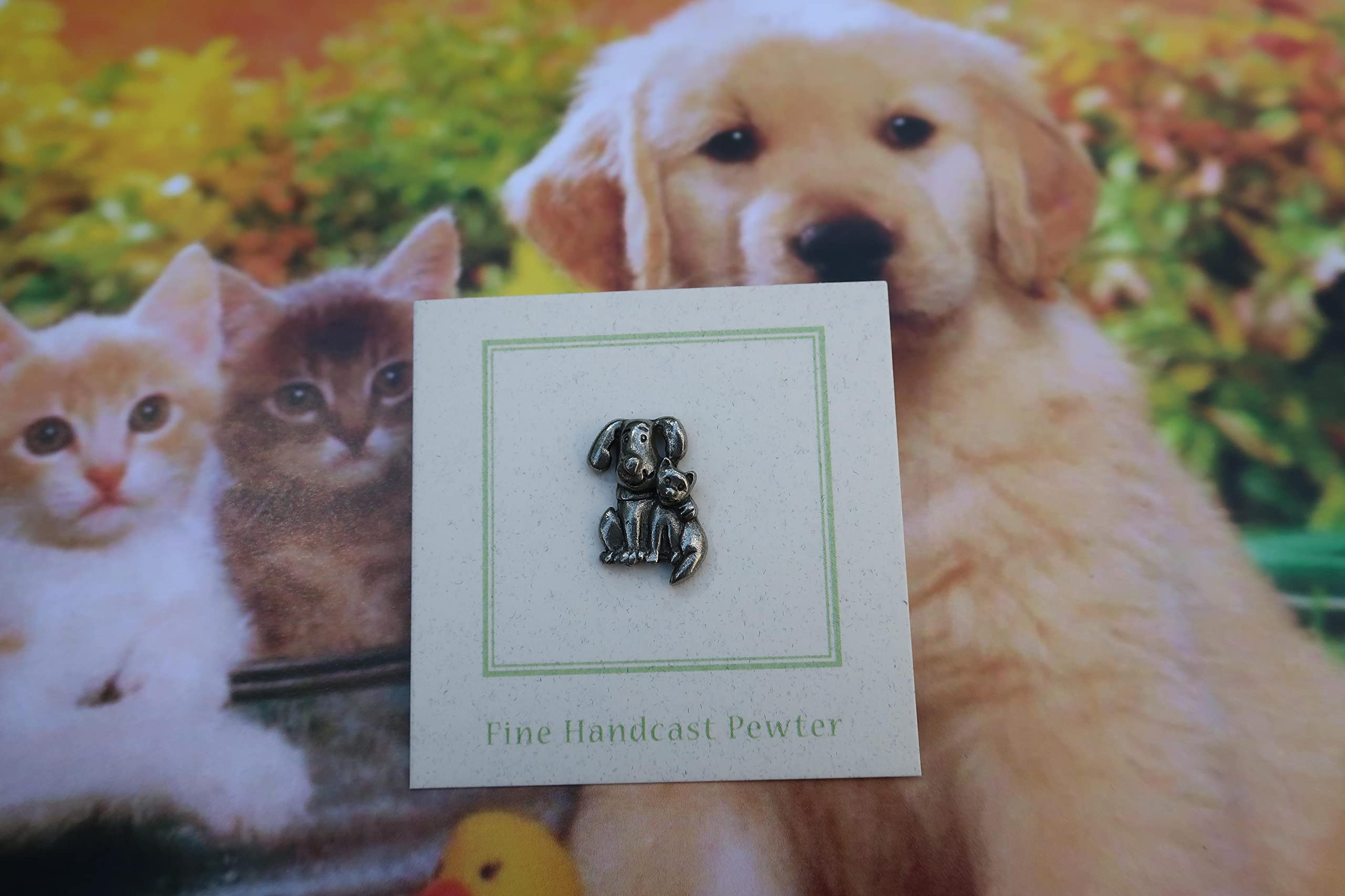 Jim Clift Design Dog and Cat Lapel Pin - Stylish Animal Enamel Pins for Pet Lovers, Perfect for Jackets, Bags & Gifts