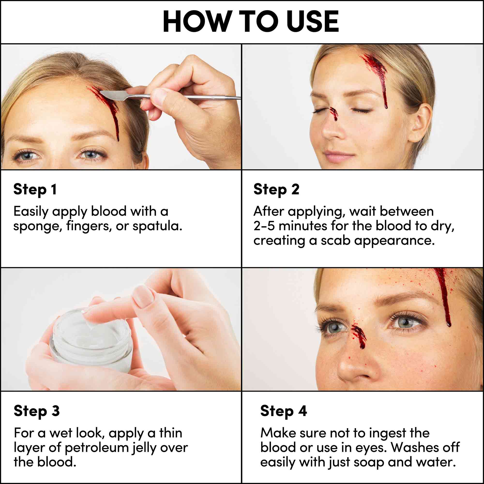 Professional SFX Makeup Scab Blood Paste - 1.41 Oz Realistic Cuts & Wounds FX for Halloween, Cosplay & Horror Effects - Perfect for Theater, Film & Special Effects Artists