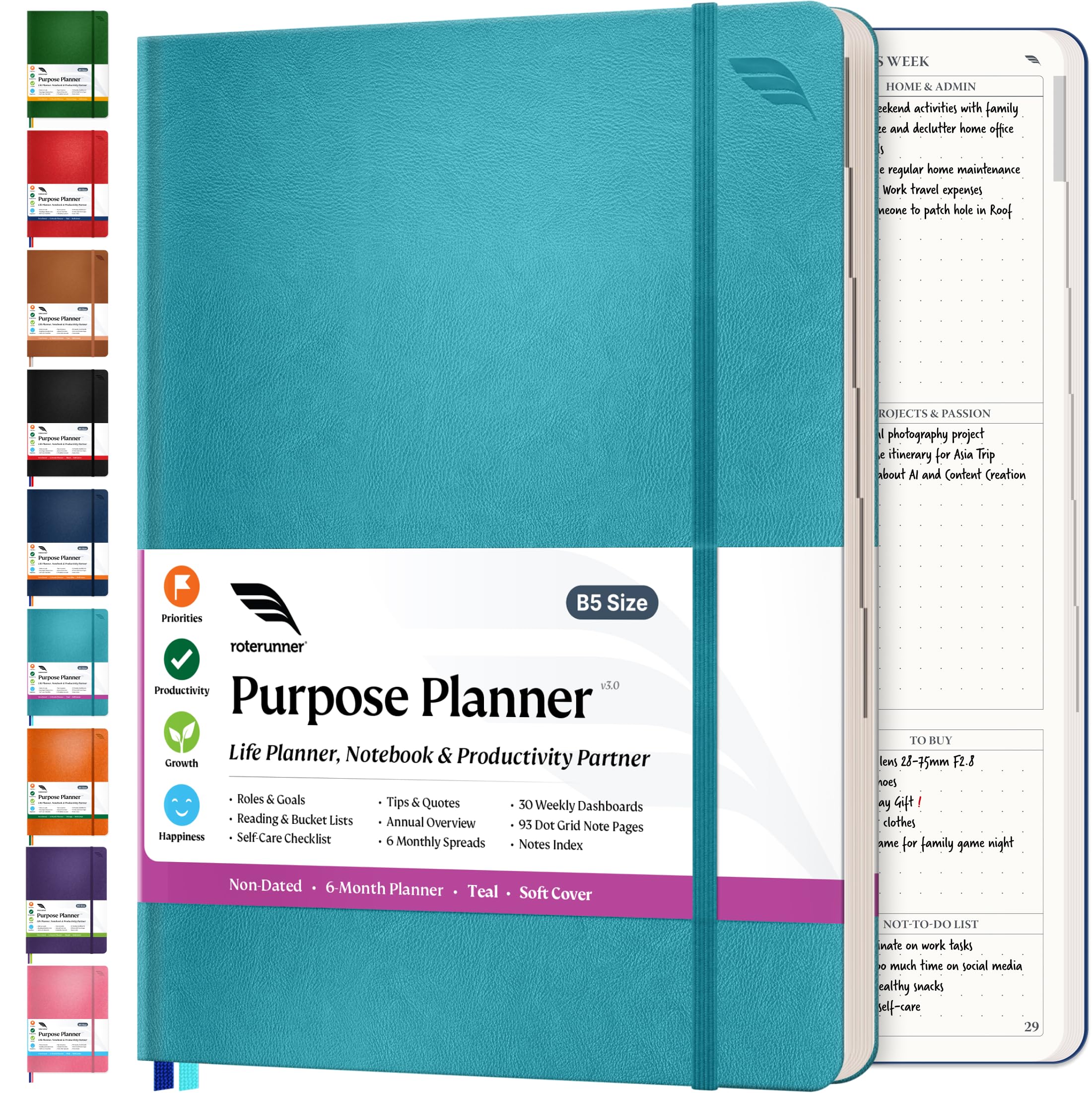 Roterunner B5 Undated Planner 7.5