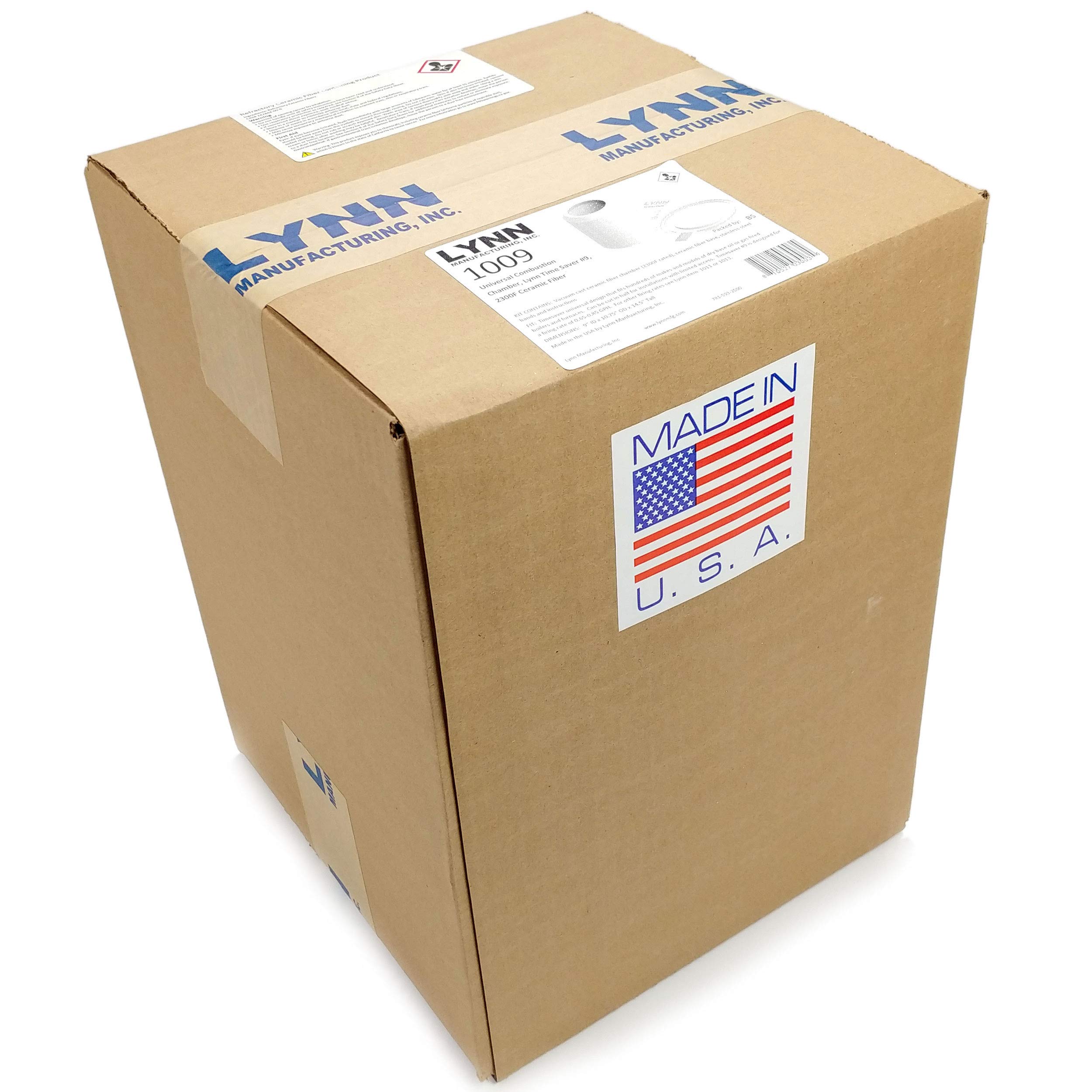 High-Temperature Universal Combustion Chamber - Lynn Time Saver #9 - 2300°F Ceramic Fiber Lining - Model 1009 - Perfect for Industrial Furnaces, Kilns & High-Heat Applications