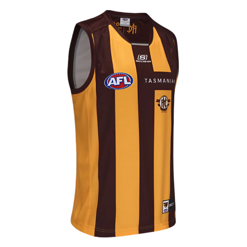 ISC Hawthorn Hawks Adult 2025 AFL Home Replica Guernsey Jersey - Official Team Uniform for Fans & Players - Perfect for Game Day, Training & Sports Events