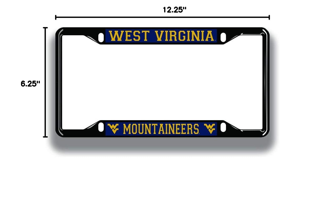 NCAA Licensed Black License Plate Frame - Premium Quality for Cars & Trucks - Perfect for College Sports Fans & Alumni