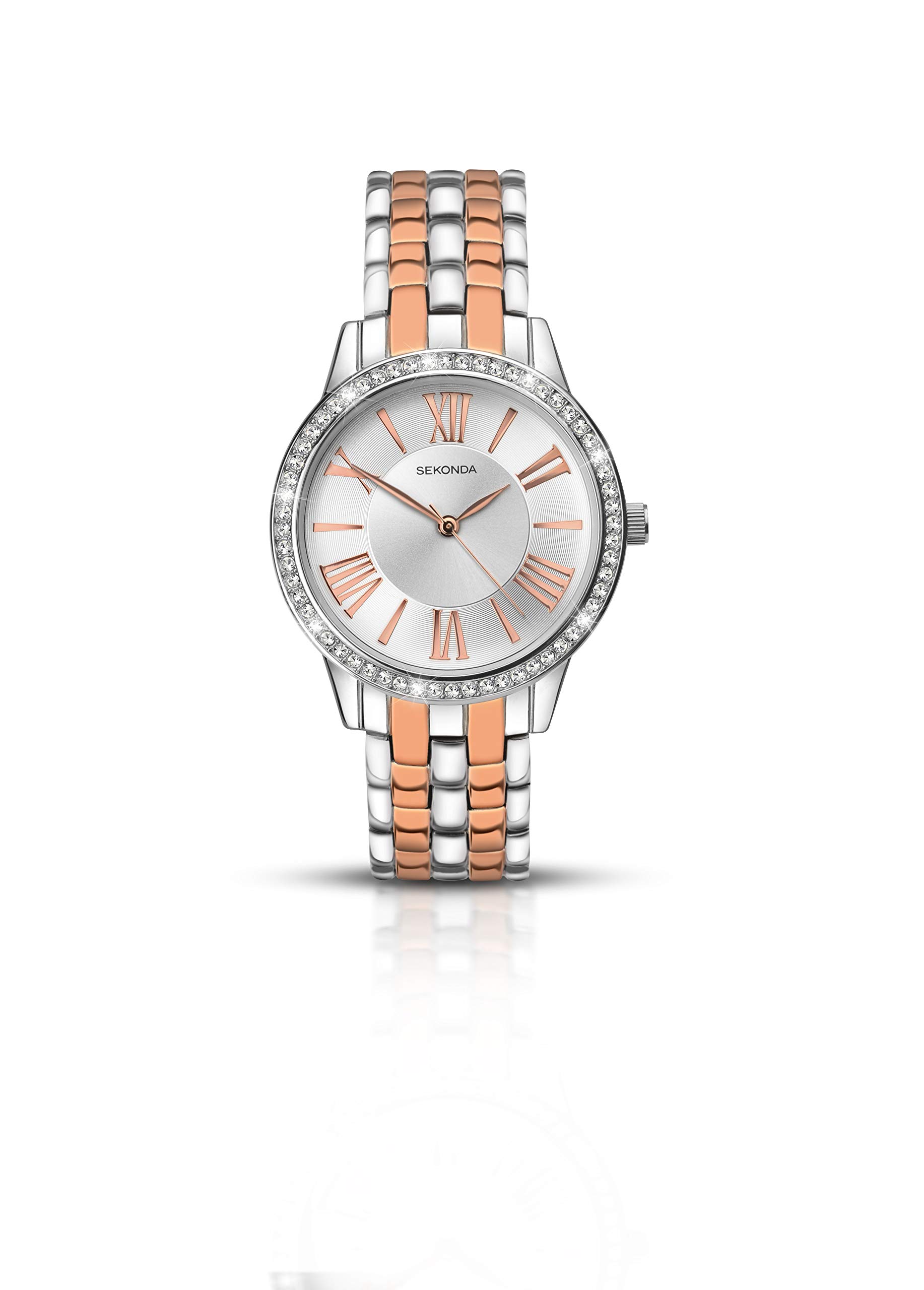 Sekonda Women's Classic Analog Quartz Watch - Silver-Tone Stainless Steel Strap, Water Resistant, Elegant Design for Everyday Wear & Special Occasions