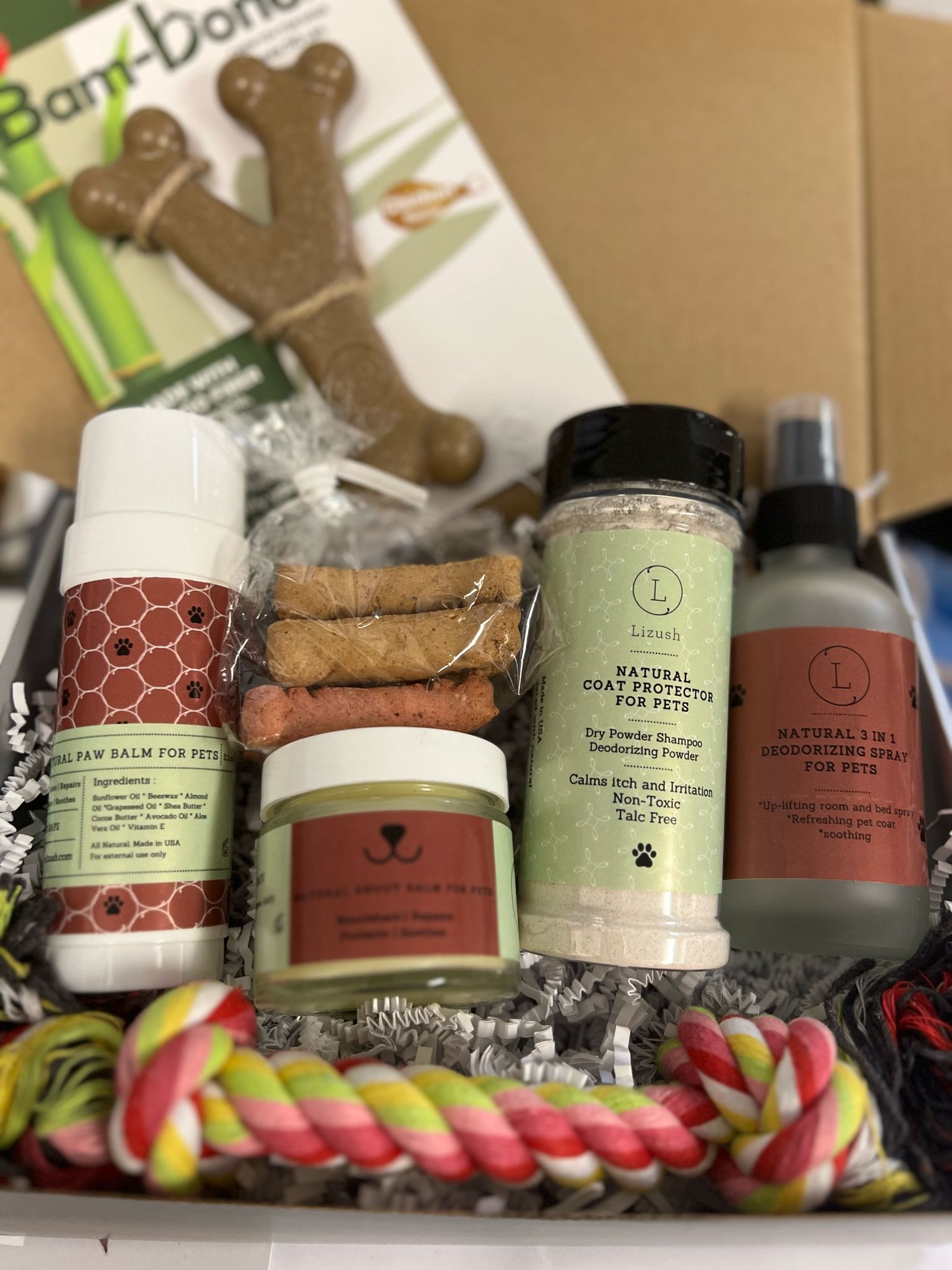 **All Natural Pet Wellness Kit – Organic Soothing Balms & Herbal Coat Powder for Dogs & Cats | Perfect Pet Pampering Gift Box for Relaxation & Skin Care**    *(Use Case: Ideal for pet owners seeking natural solutions to soothe dry skin, reduce itching, and promote a healthy coat—great for birthdays, holidays, or everyday pet care.)*