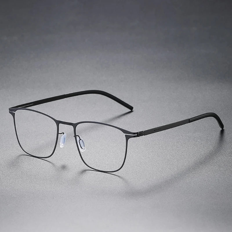 Aimee Unisex Full Rim Square Stainless Steel Eyeglasses Frame 2259 - Lightweight Durable Glasses for Men & Women - Perfect for Reading, Work, and Everyday Fashion