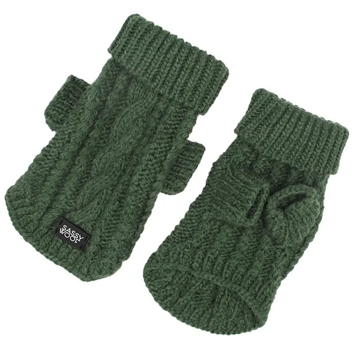 Dark Green Cable Knit Sweater for Women - Cozy Winter Pullover for Casual Outfits & Holiday Gatherings