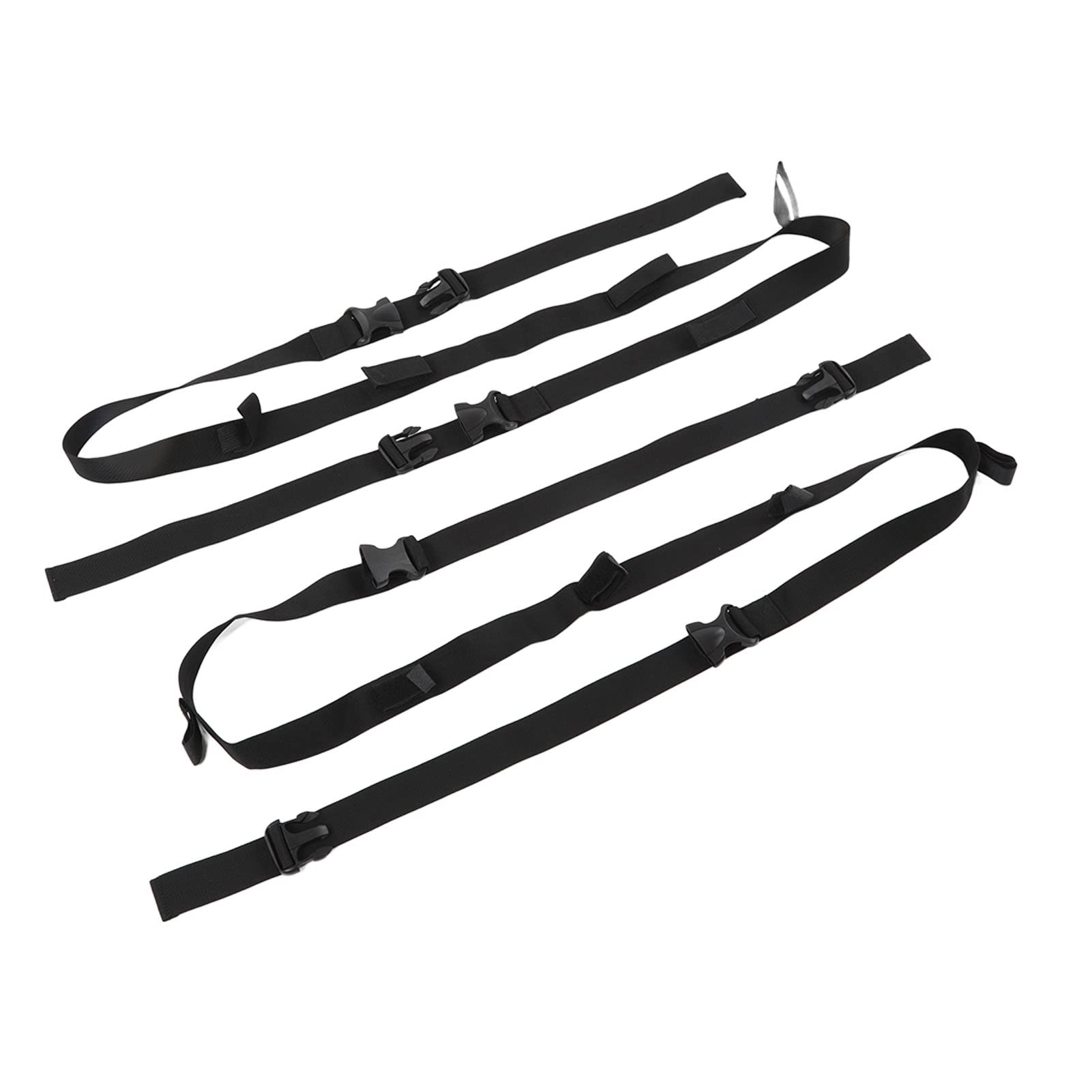 2PCS Universal Car Roof Rack Fishing Rod Holder - Adjustable Pole Storage Rack with Secure Fixing Belt for Kayak, SUV, Truck & Outdoor Fishing Gear Transport