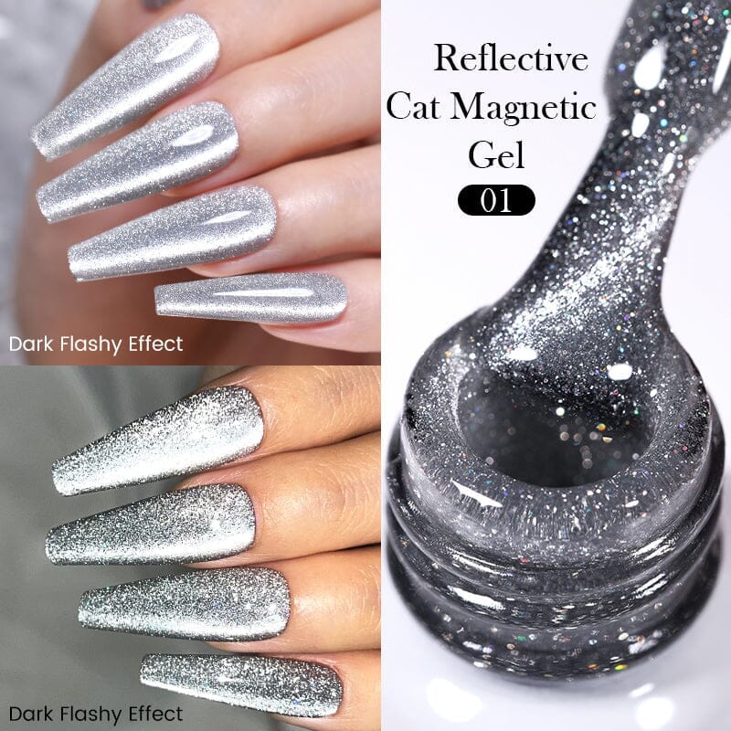 BORN PRETTY Reflective Cat Magnetic Gel Nail Polish - 10ml Long-Lasting High Shine for Nail Art & Manicure - Perfect for Parties, Night Out, and Special Occasions