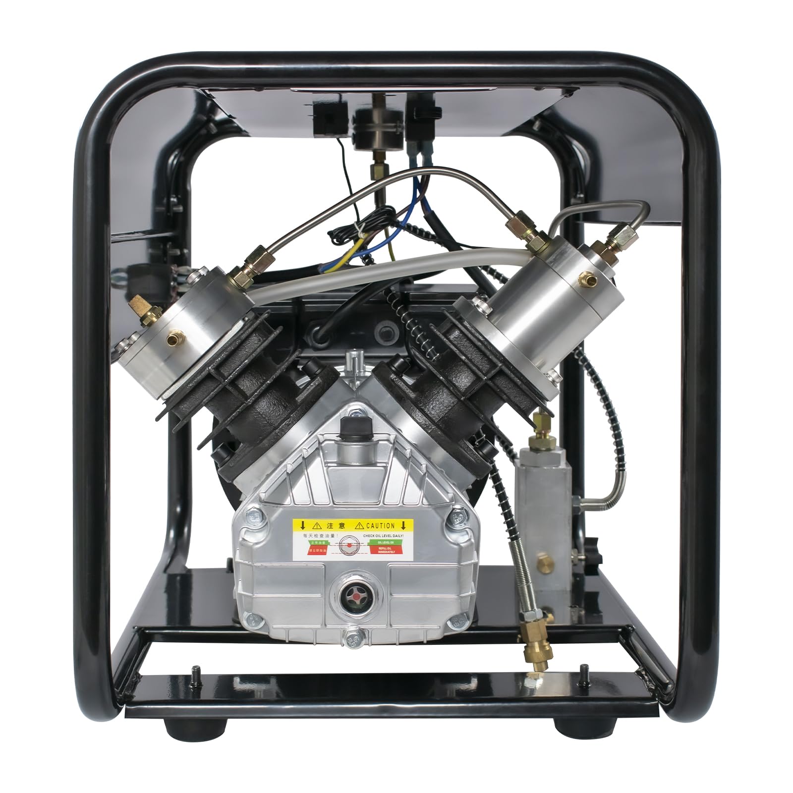 TUXING 4500Psi PCP Air Compressor, High Pressure Double Cylinder Scuba Compressor with Manual Stop - 110V 30Mpa Air Pump for PCP Rifles, Paintball Guns & 6.8L Scuba Tanks (TXED011) - Perfect for Outdoor Shooting, Diving & Paintball Sports