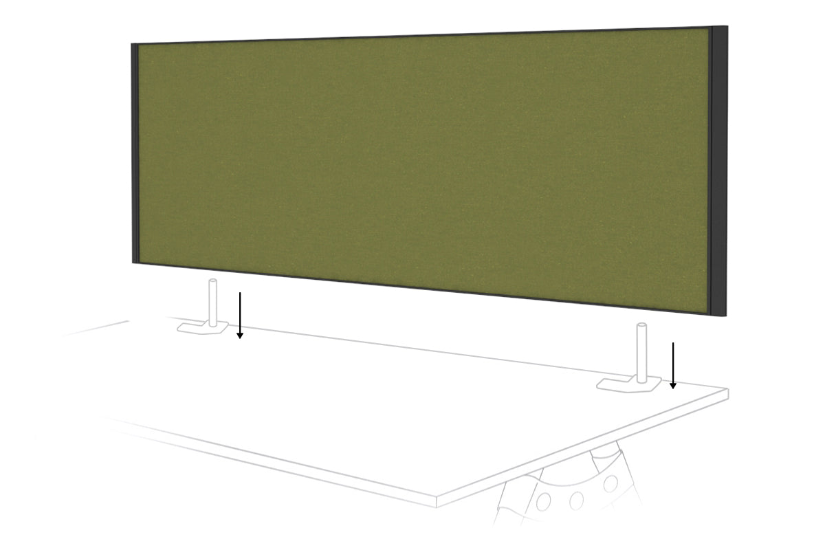 Desk Mounted Privacy Screen - 1400W x 500H - Office & Home Workspace Partition for Computer Monitor Privacy Protection