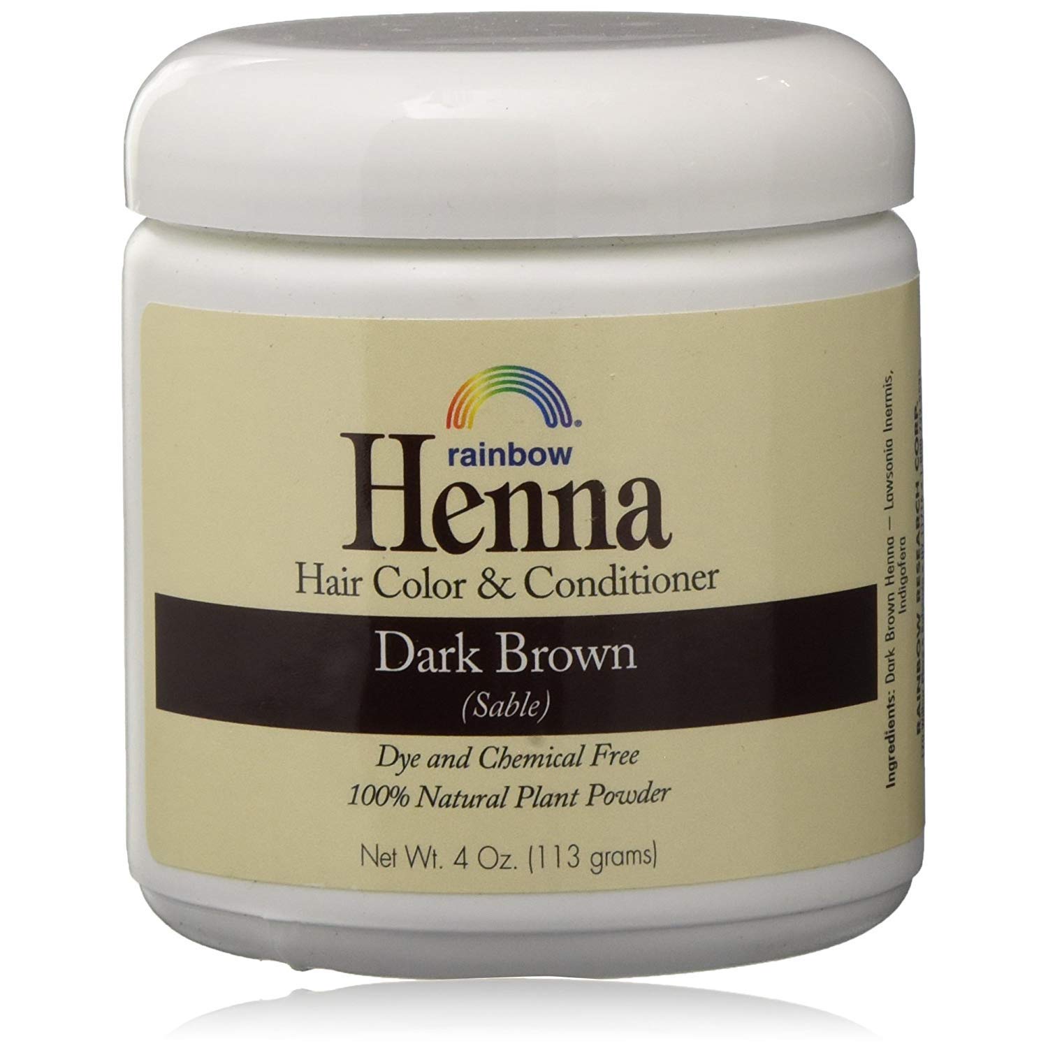Rainbow Research Henna Persian Dark Brown 4 oz - 100% Natural Hair Dye for Gray Coverage & Conditioning | Perfect for At-Home Hair Coloring & DIY Beauty Treatments
