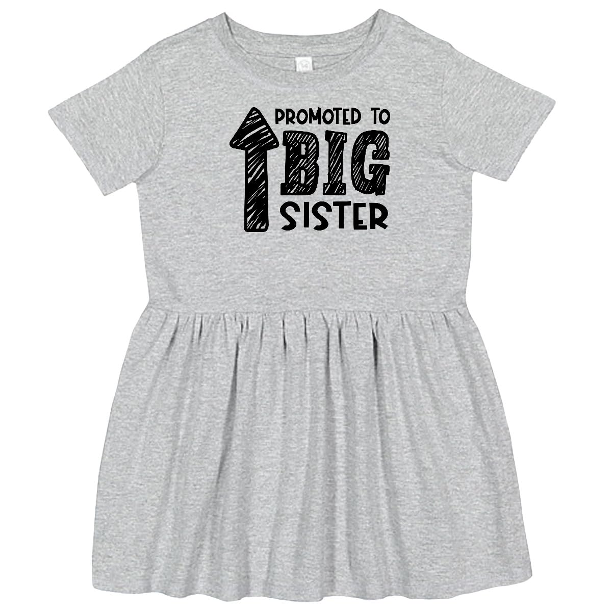 Inktastic Big Sister Toddler Dress - Cute & Comfortable Outfit for Toddler Girls - Perfect for Sibling Announcement, Family Photos & Special Occasions