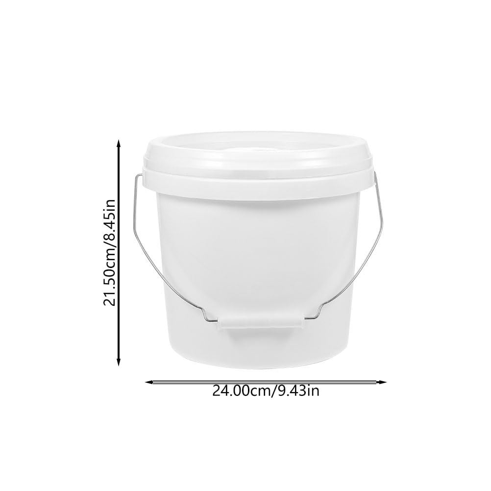 8L Plastic Paint Pail with Metal Handle - Airtight Seal Paint Bucket for Storage, Arts & Crafts, DIY Projects - Perfect for Home Painting, Workshop Use, and Hobby Supplies